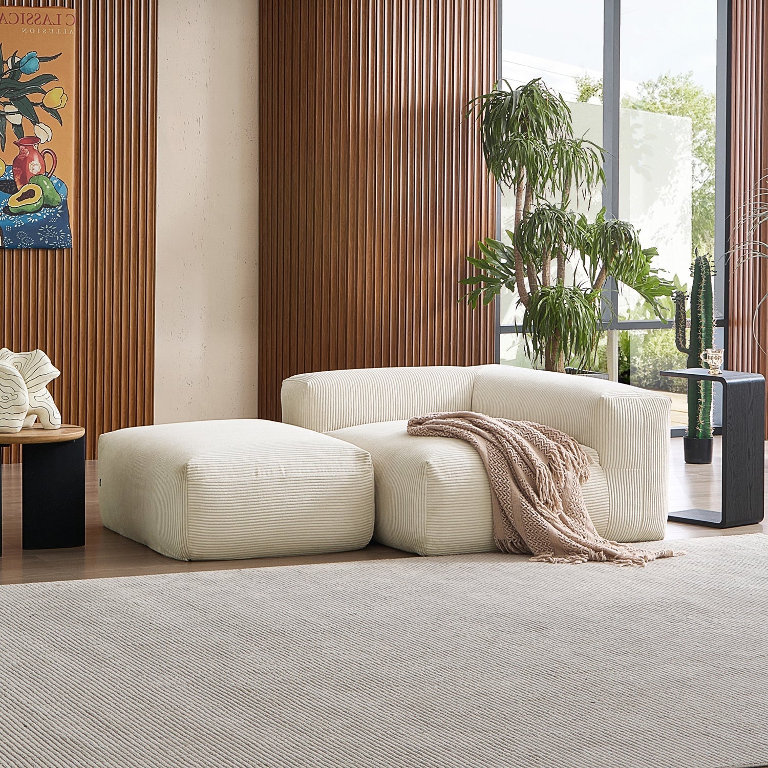 Modular Sofa - Mellow Half - Closed Sectional with Ottoman - MC - Mario Capasa