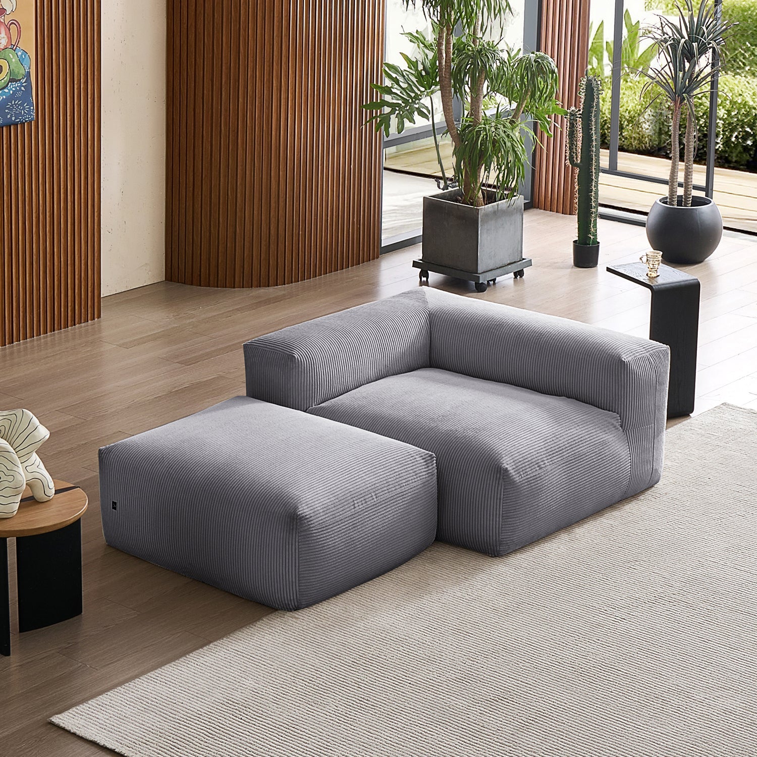 Modular Sofa - Mellow Half - Closed Sectional with Ottoman - MC - Mario Capasa