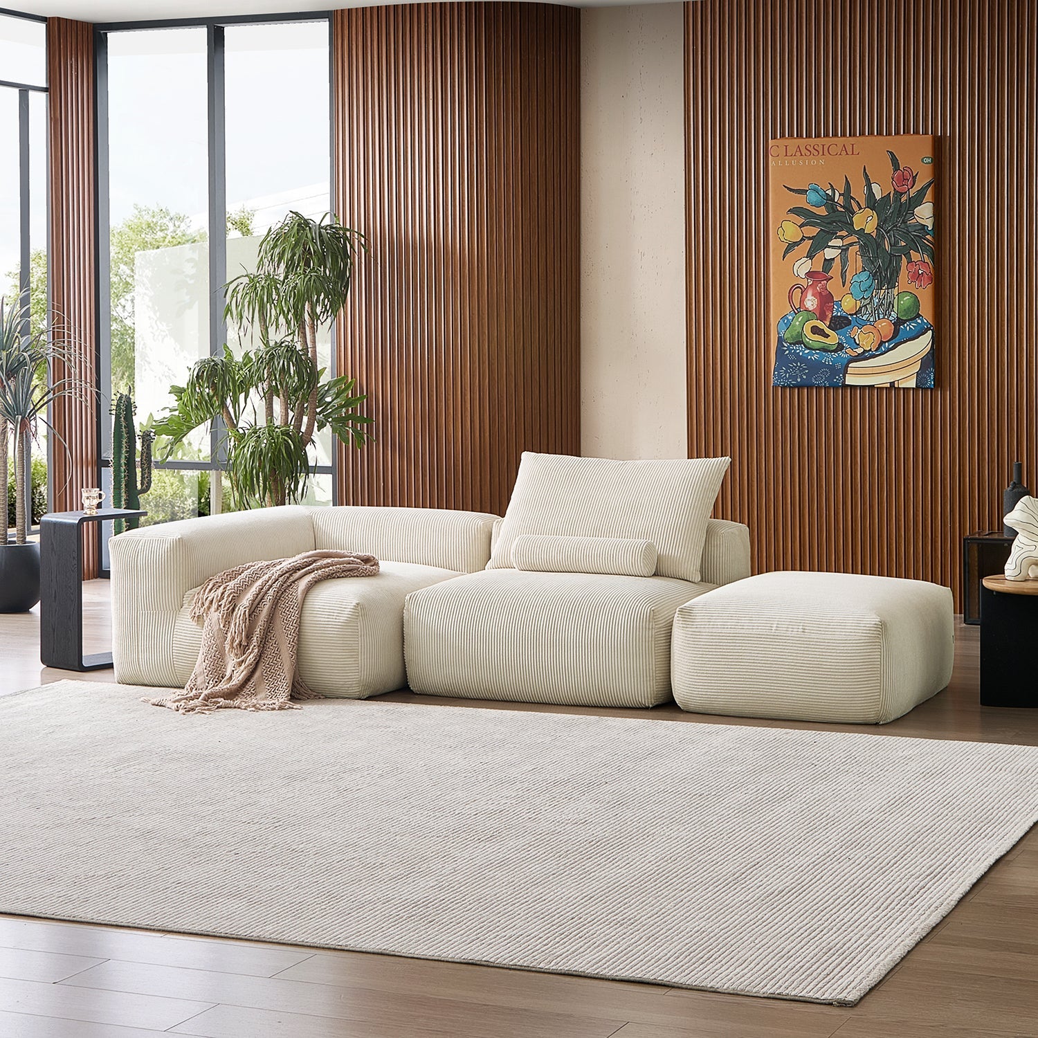 Modular Sofa - Mellow Half - Closed Sectional with Ottoman - MC - Mario Capasa