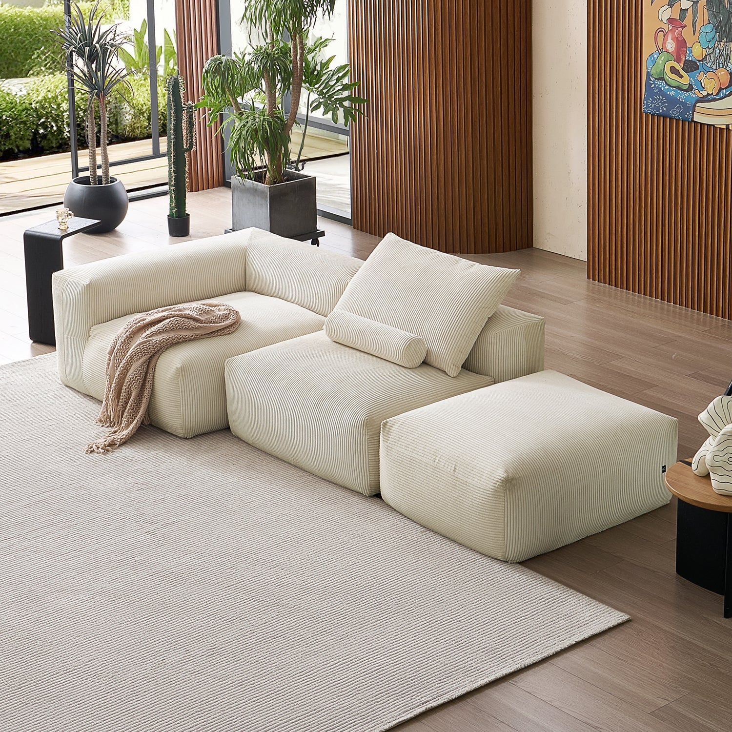 Modular Sofa - Mellow Half - Closed Sectional with Ottoman - MC - Mario Capasa