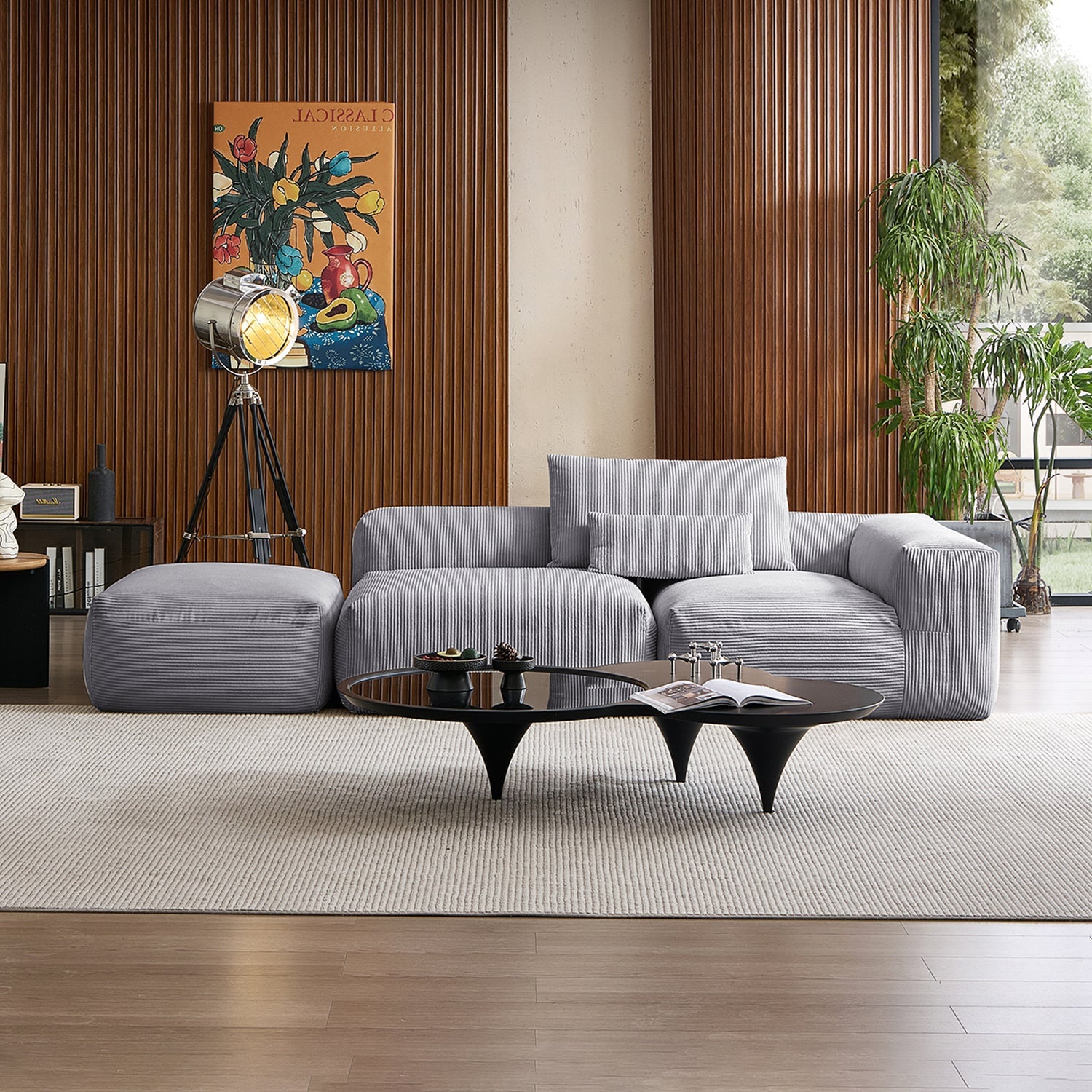 Modular Sofa - Mellow Half - Closed Sectional with Ottoman - MC - Mario Capasa