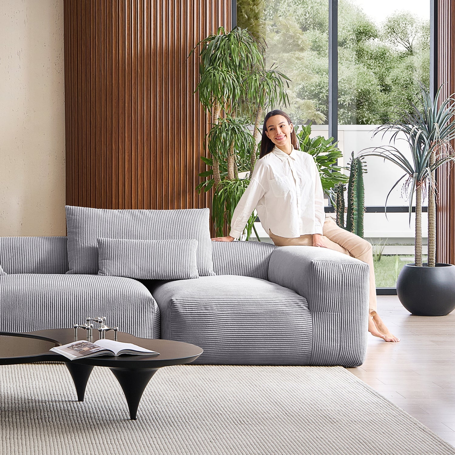 Modular Sofa - Mellow Half - Closed Sectional with Ottoman - MC - Mario Capasa