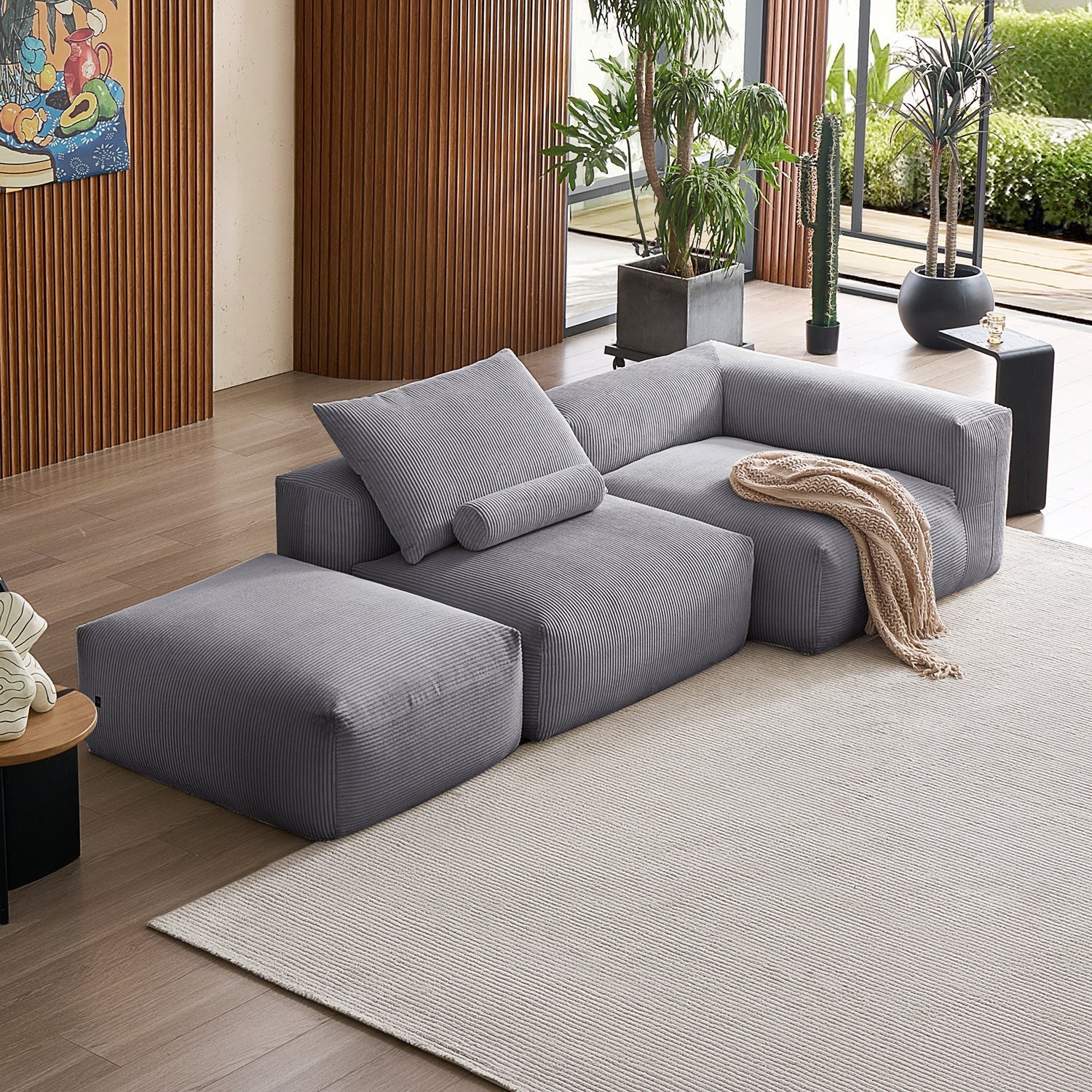 Modular Sofa - Mellow Half - Closed Sectional with Ottoman - MC - Mario Capasa