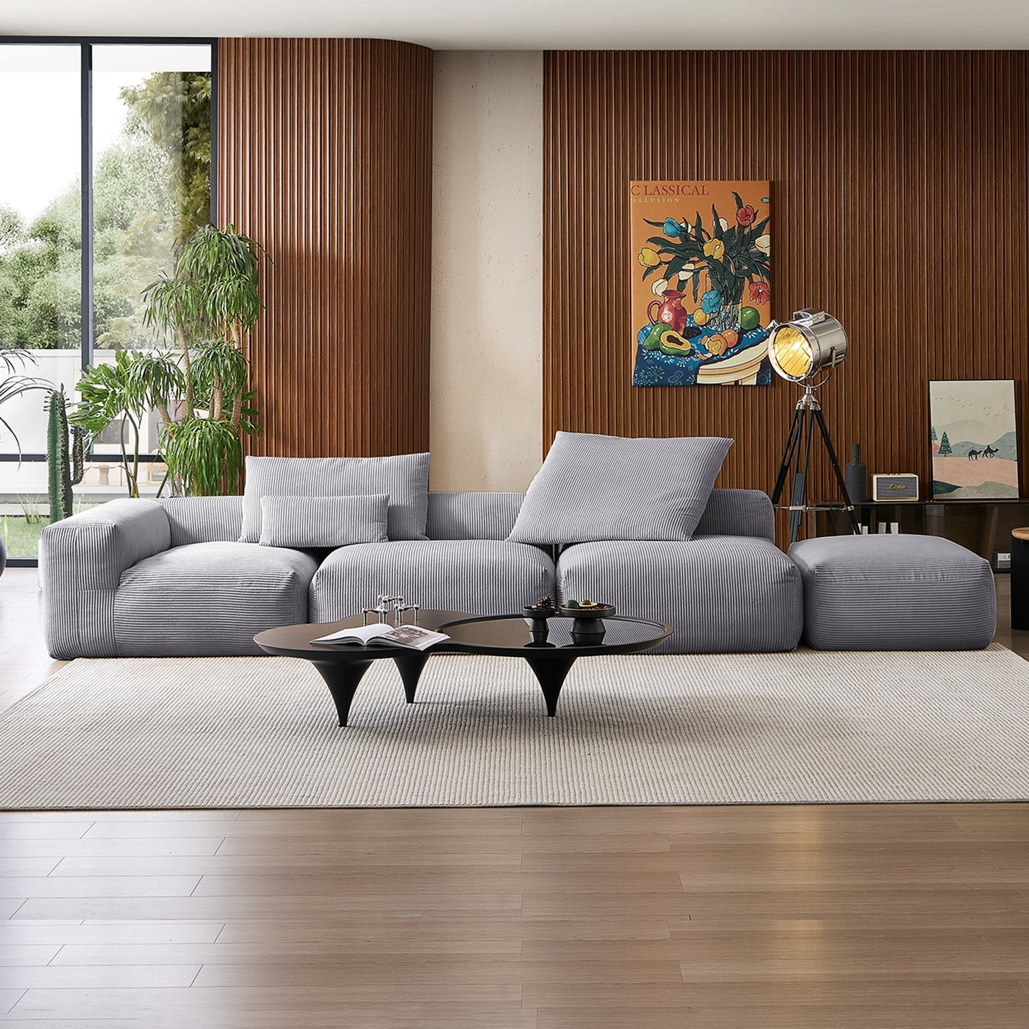 Modular Sofa - Mellow Half - Closed Sectional with Ottoman - MC - Mario Capasa