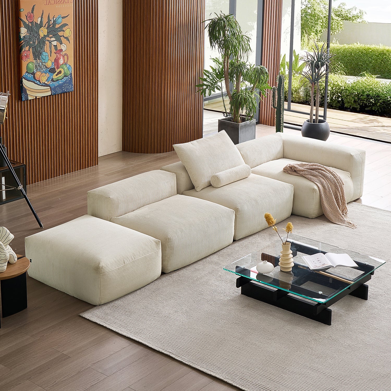 Modular Sofa - Mellow Half - Closed Sectional with Ottoman - MC - Mario Capasa