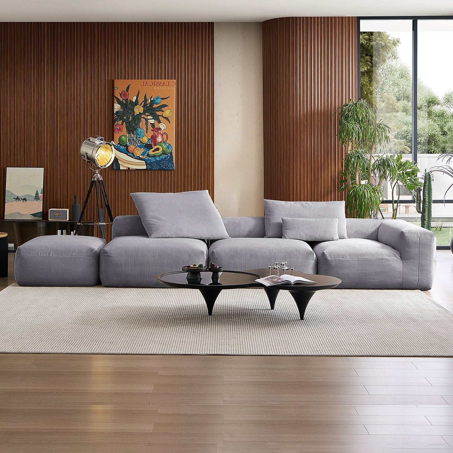 Modular Sofa - Mellow Half - Closed Sectional with Ottoman - MC - Mario Capasa