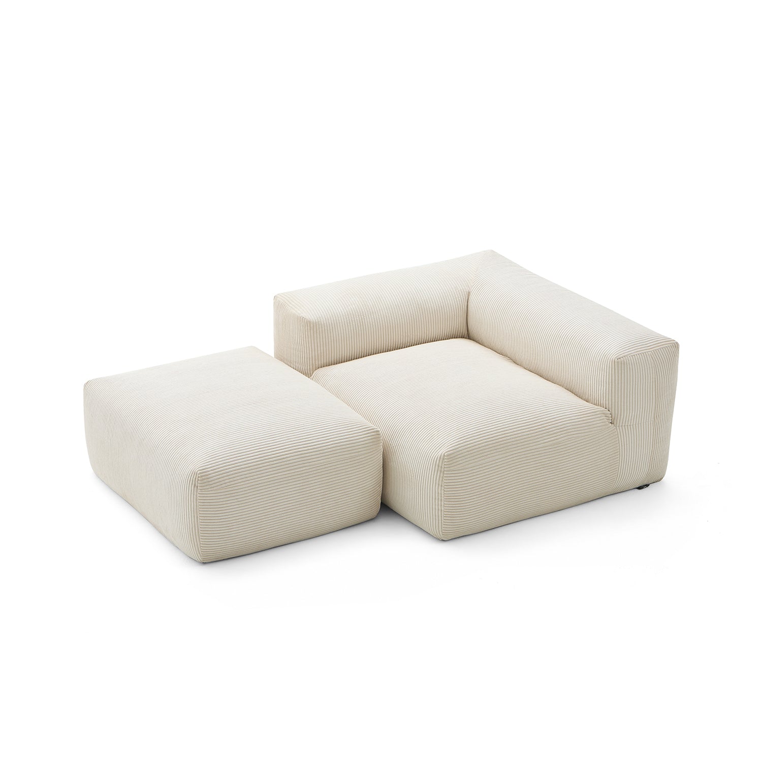Modular Sofa - Mellow Half - Closed Sectional with Ottoman - MC - Mario Capasa