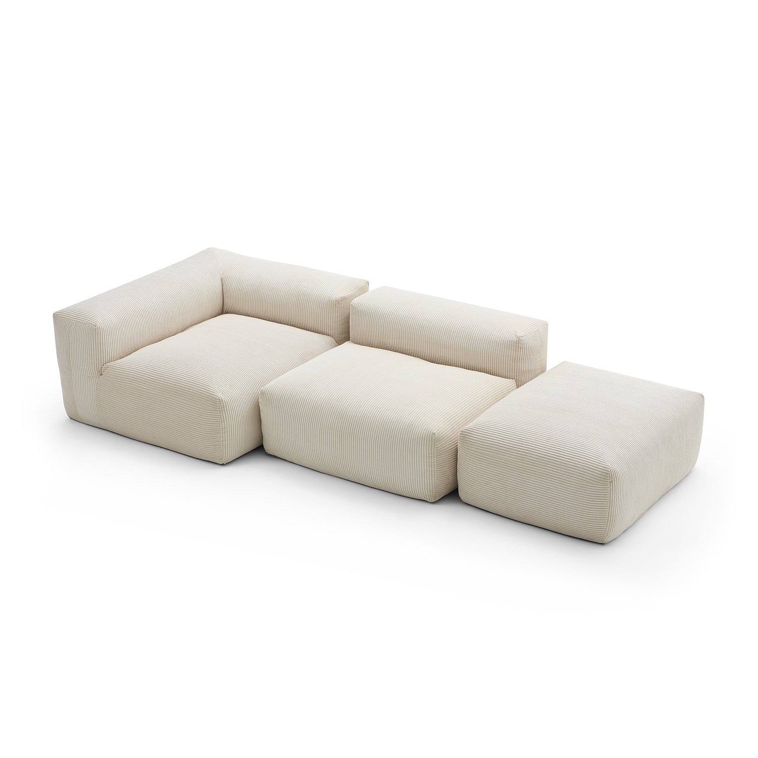 Modular Sofa - Mellow Half - Closed Sectional with Ottoman - MC - Mario Capasa