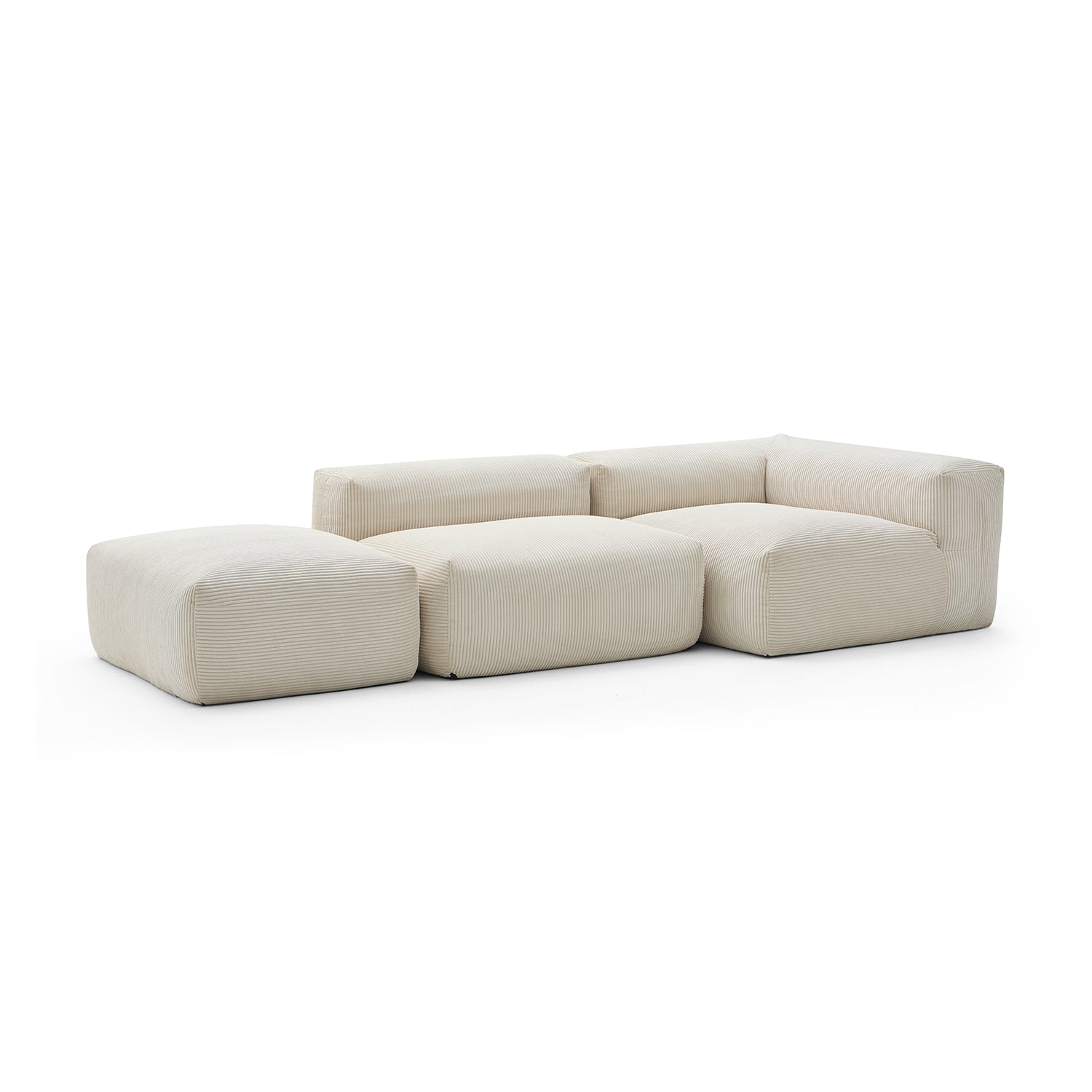 Modular Sofa - Mellow Half - Closed Sectional with Ottoman - MC - Mario Capasa