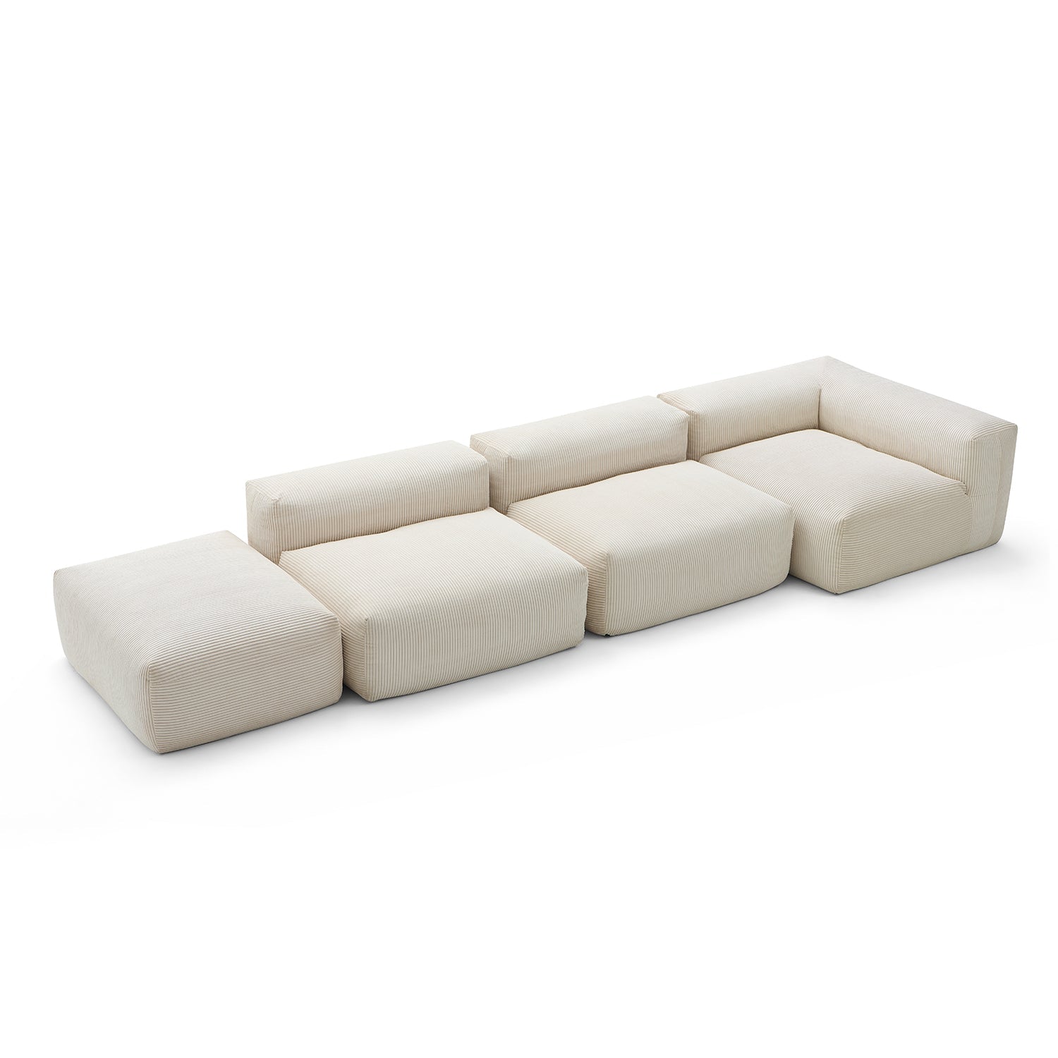 Modular Sofa - Mellow Half - Closed Sectional with Ottoman - MC - Mario Capasa