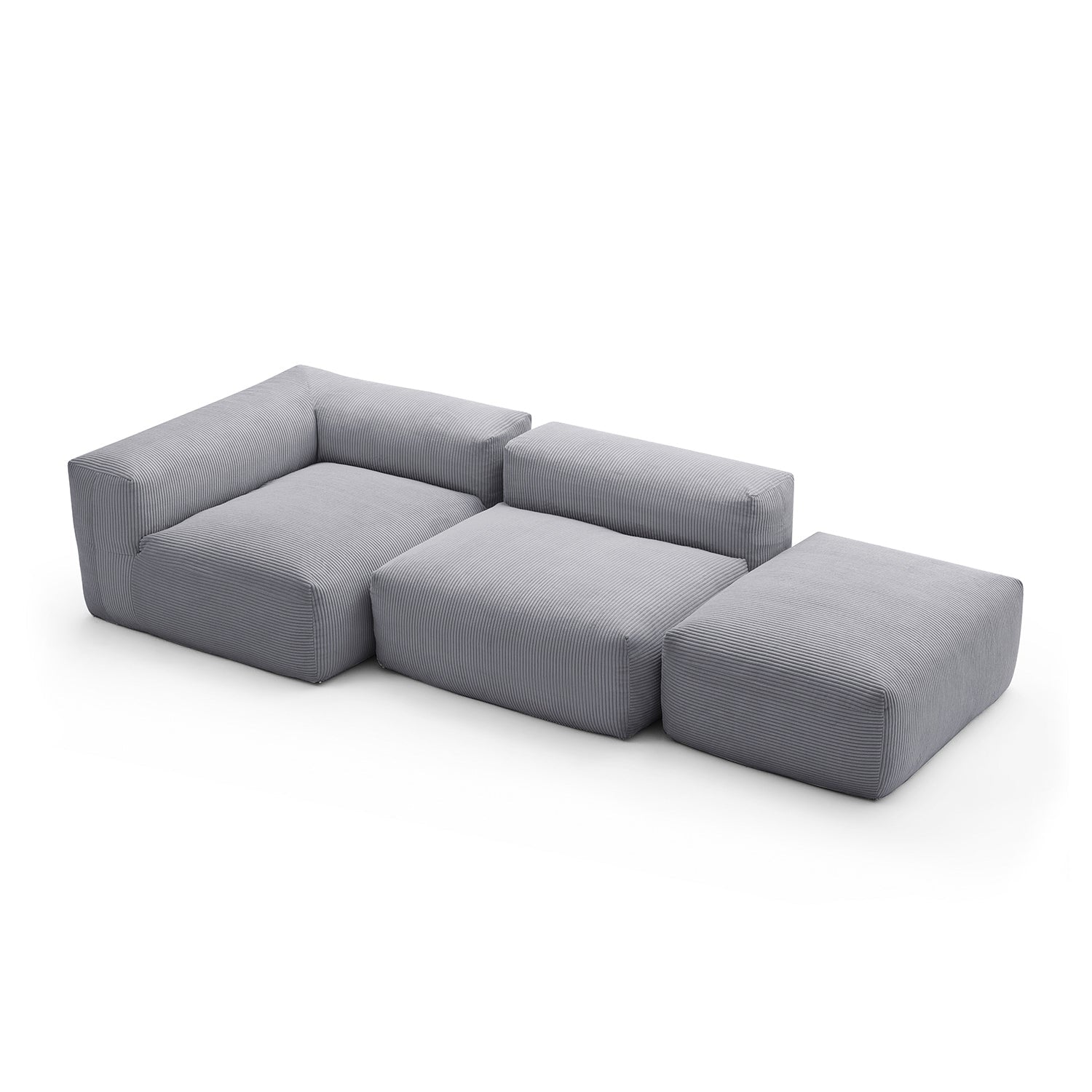 Modular Sofa - Mellow Half - Closed Sectional with Ottoman - MC - Mario Capasa