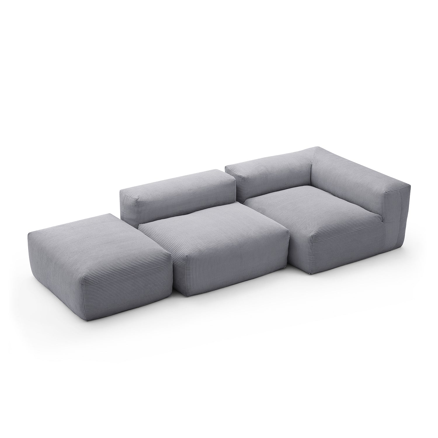 Modular Sofa - Mellow Half - Closed Sectional with Ottoman - MC - Mario Capasa