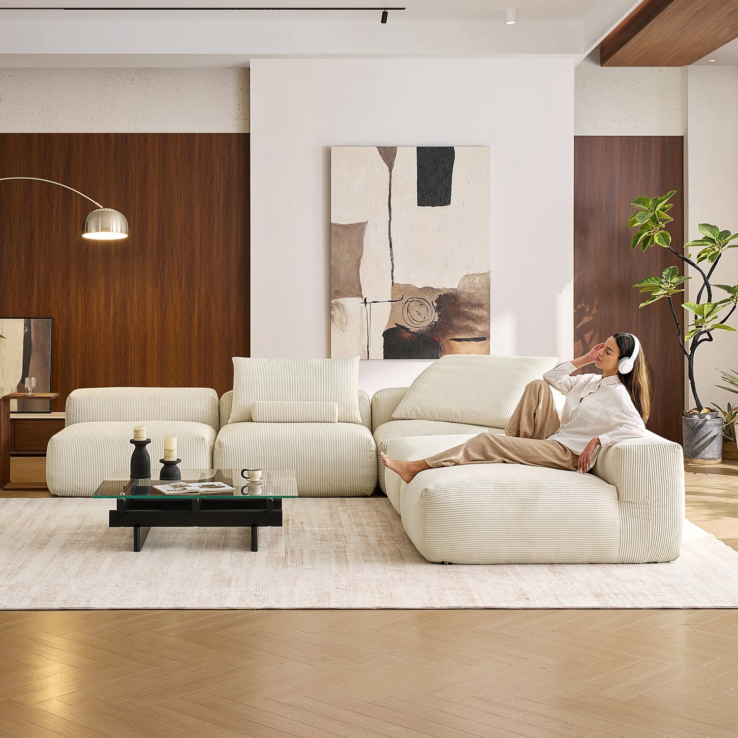 Modular Sofa - Mellow Open L Sectional - MC - Mario Capasa
