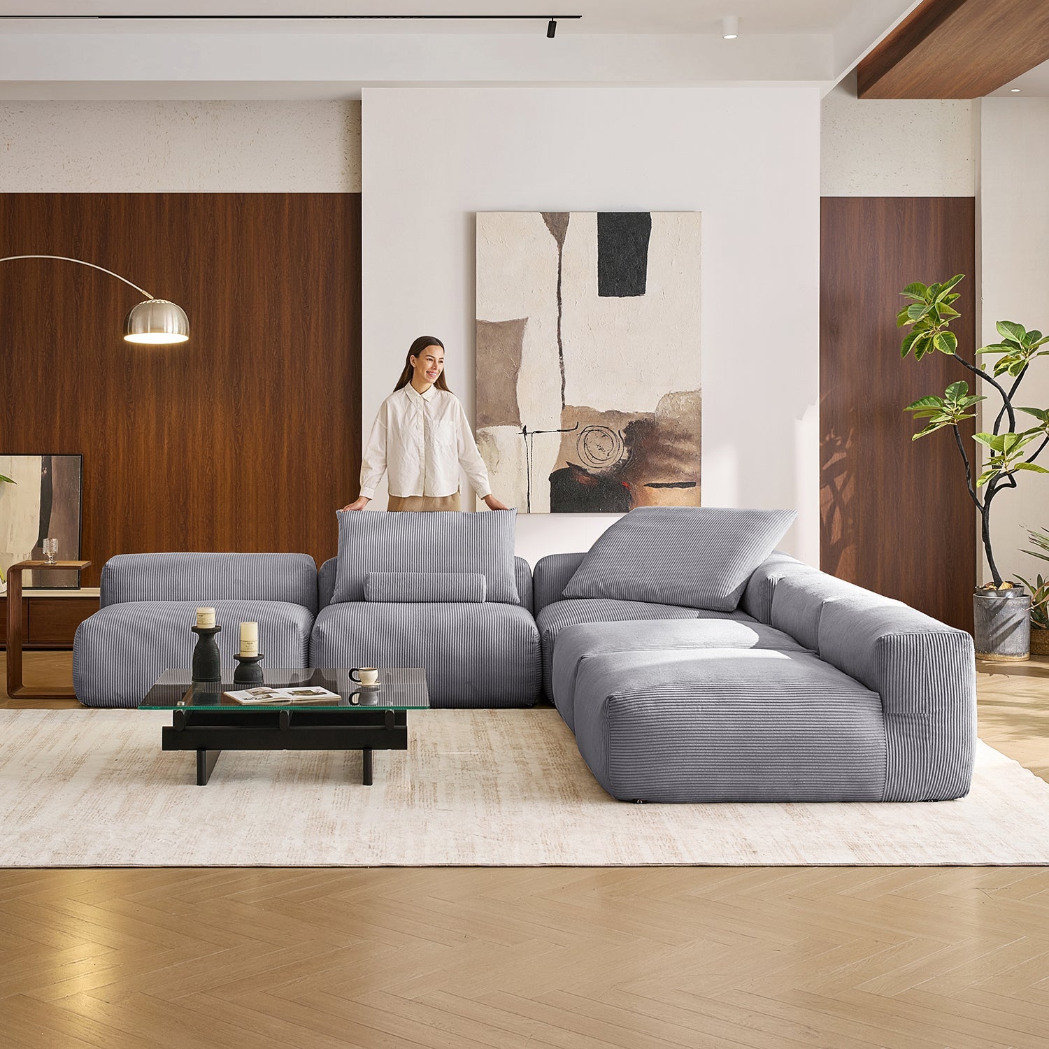 Modular Sofa - Mellow Open L Sectional - MC - Mario Capasa