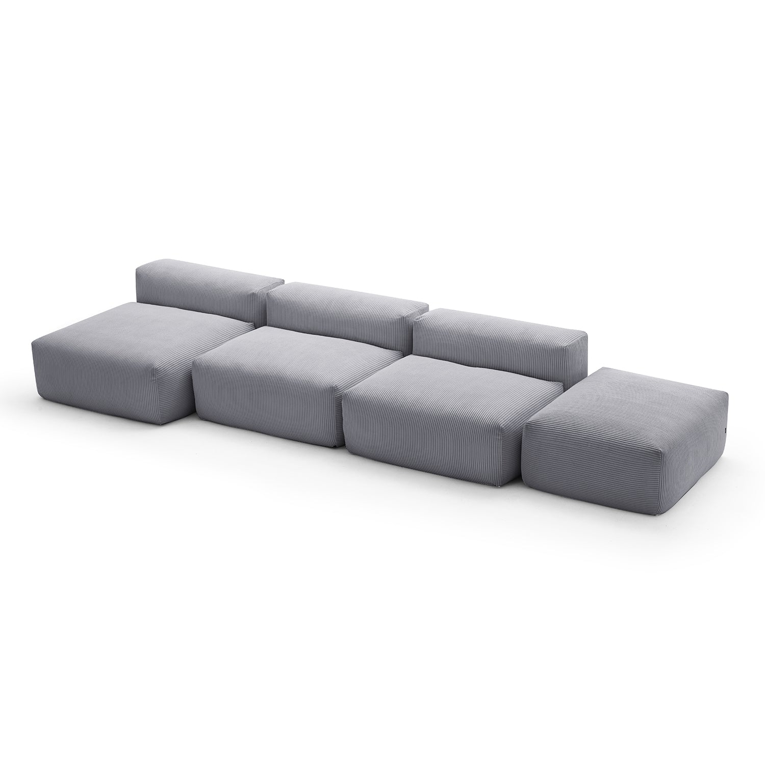 Modular Sofa - Mellow Open Sectional with Ottoman - MC - Mario Capasa