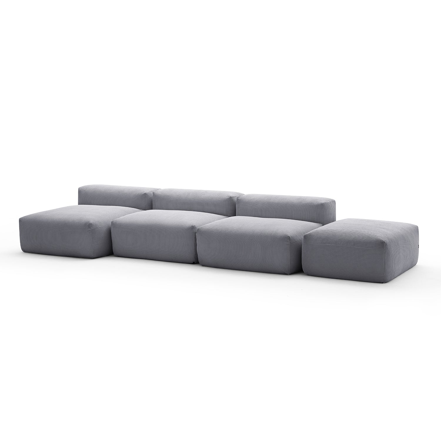 Modular Sofa - Mellow Open Sectional with Ottoman - MC - Mario Capasa