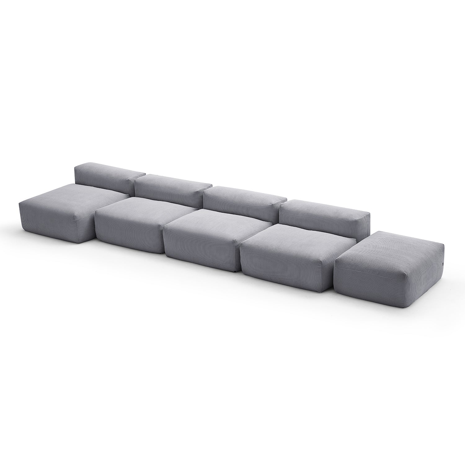 Modular Sofa - Mellow Open Sectional with Ottoman - MC - Mario Capasa