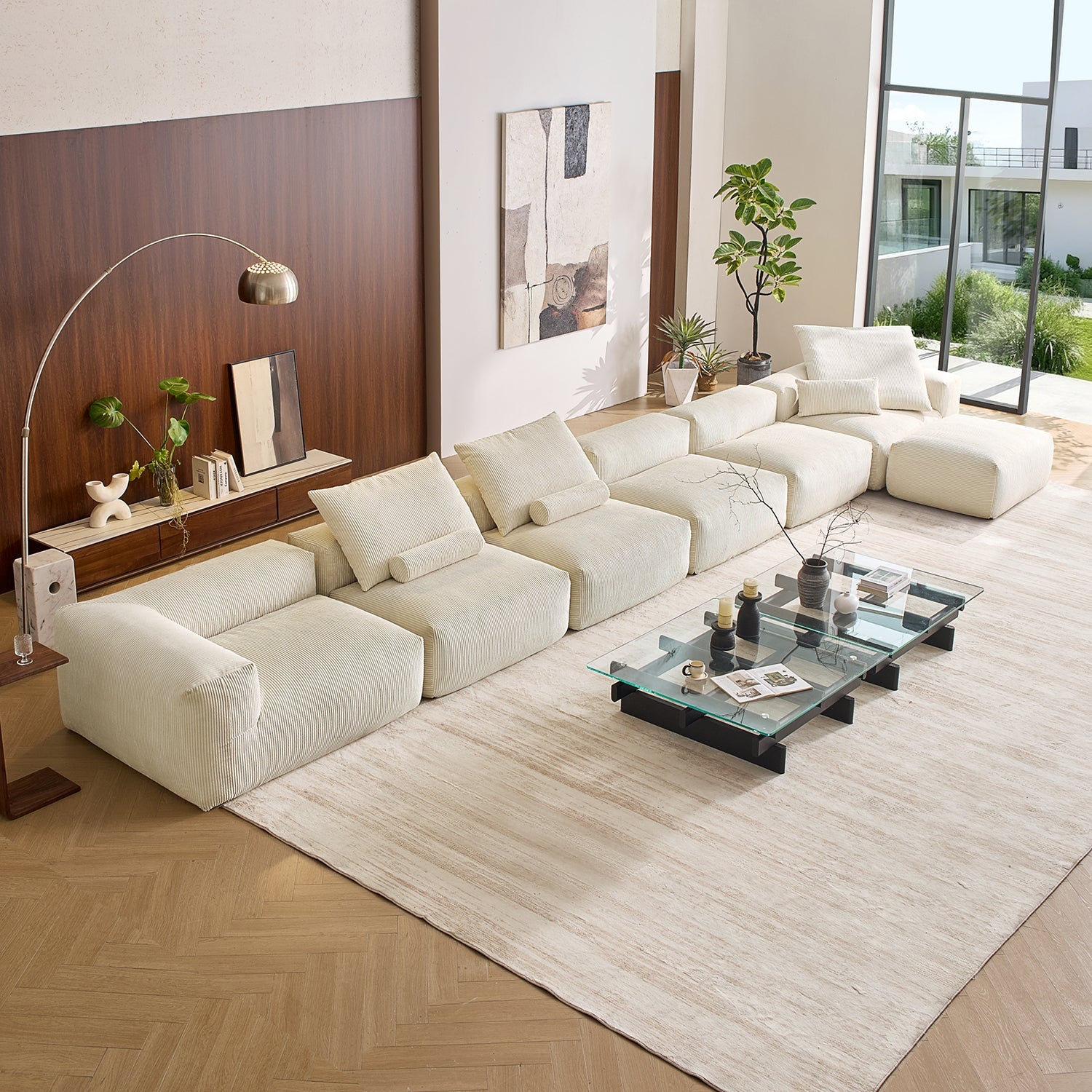 Modular Sofa - Mellow Sectional with Ottoman - MC - Mario Capasa