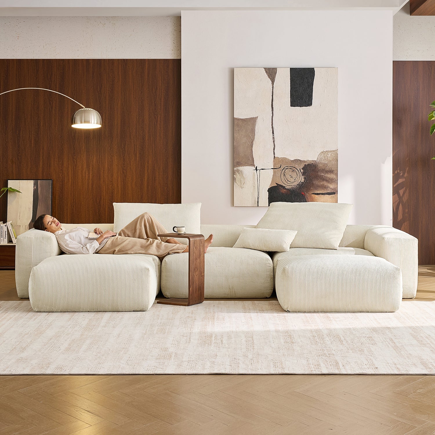Modular Sofa - Mellow U Sectional with Ottoman - MC - Mario Capasa