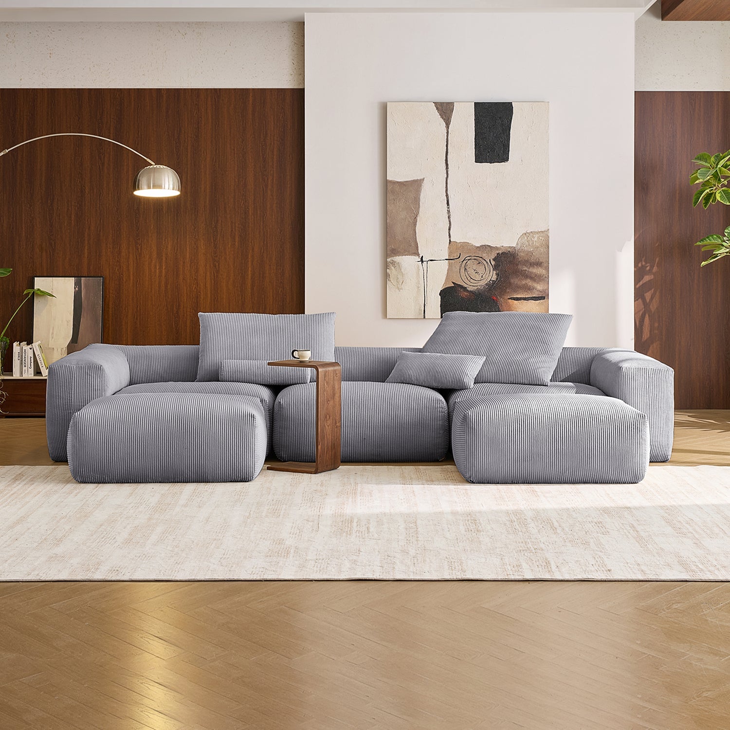 Modular Sofa - Mellow U Sectional with Ottoman - MC - Mario Capasa