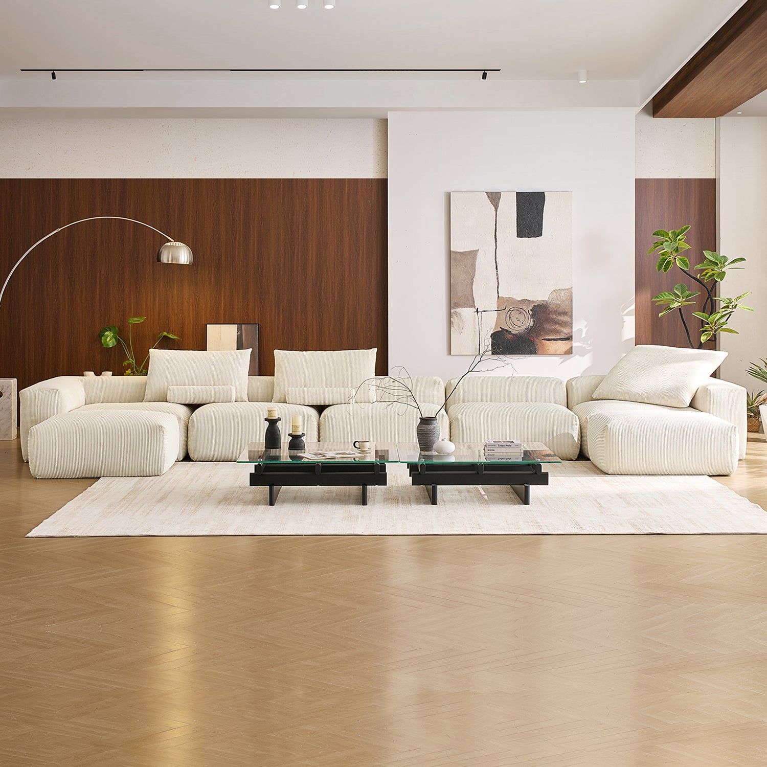 Modular Sofa - Mellow U Sectional with Ottoman - MC - Mario Capasa