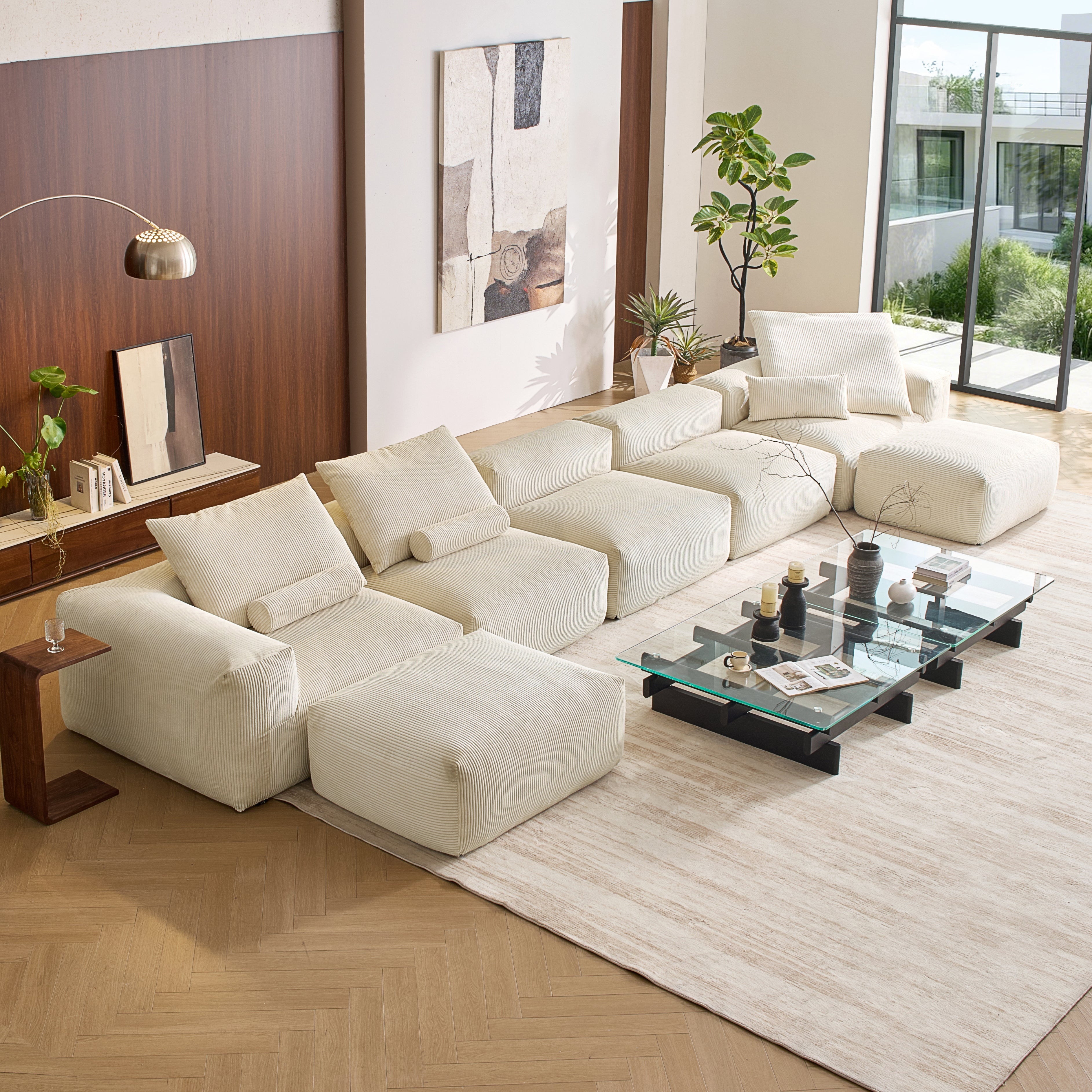 Modular Sofa - Mellow U Sectional with Ottoman - MC - Mario Capasa