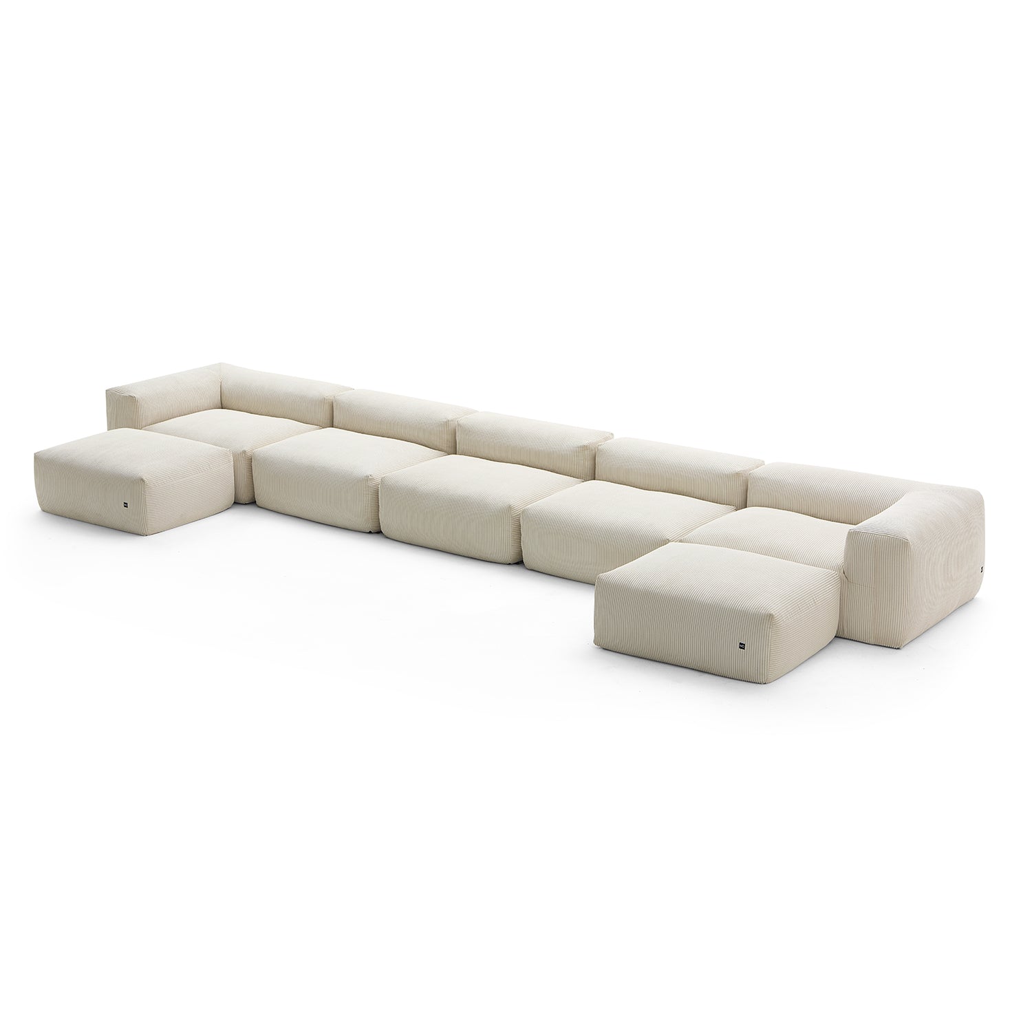 Modular Sofa - Mellow U Sectional with Ottoman - MC - Mario Capasa