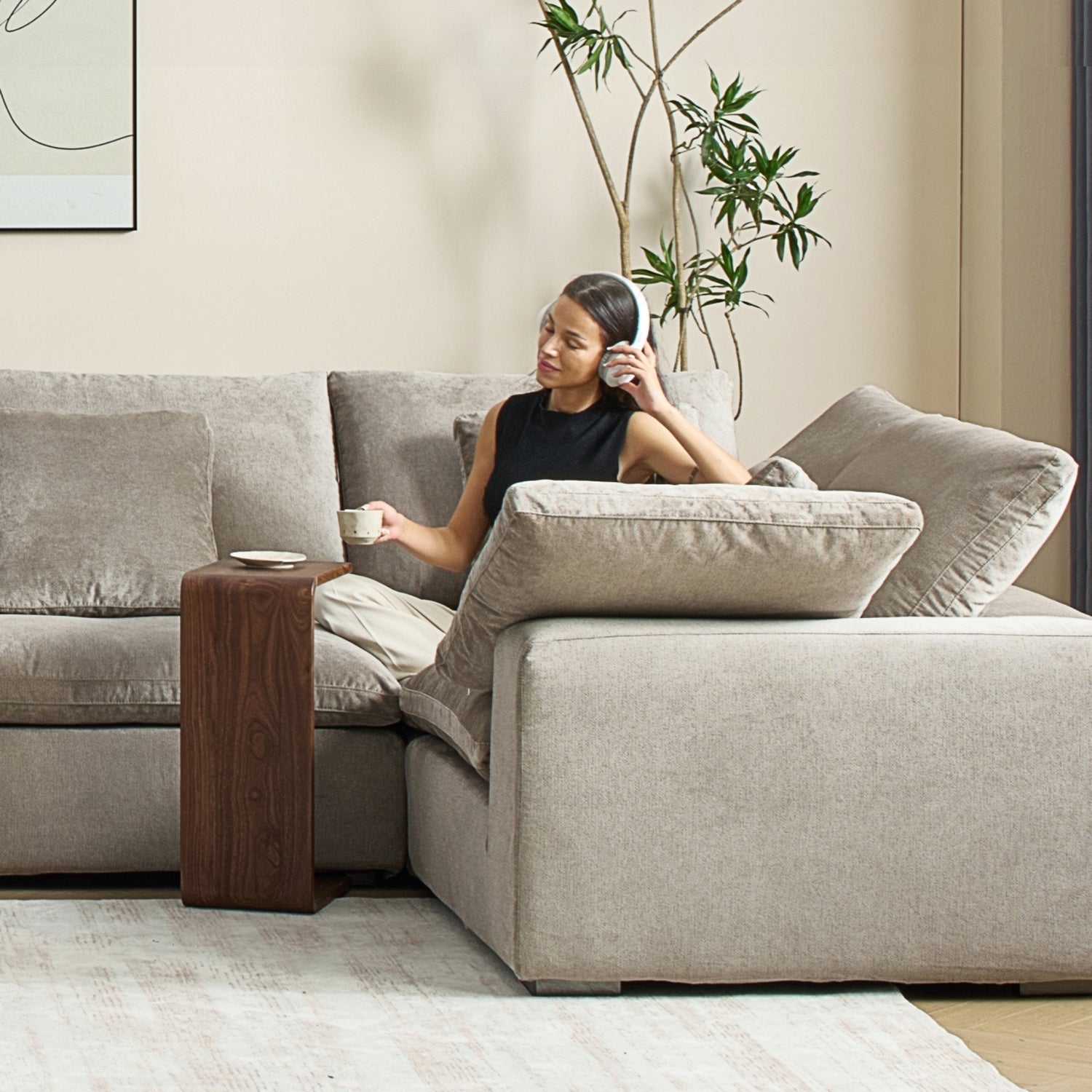 sectional - Tivoli Cloud U Closed Sectional - MC - Mario Capasa