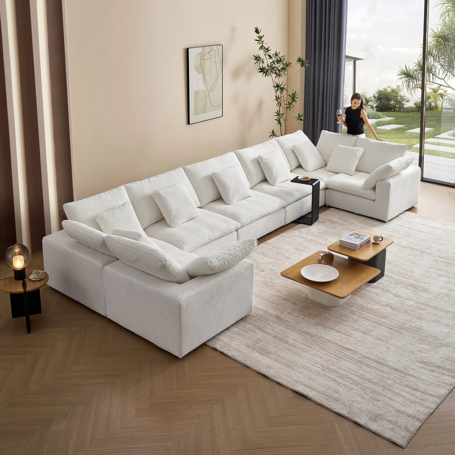sectional - Hyperfoam Tivoli Cloud U Closed Sectional - MC - Mario Capasa