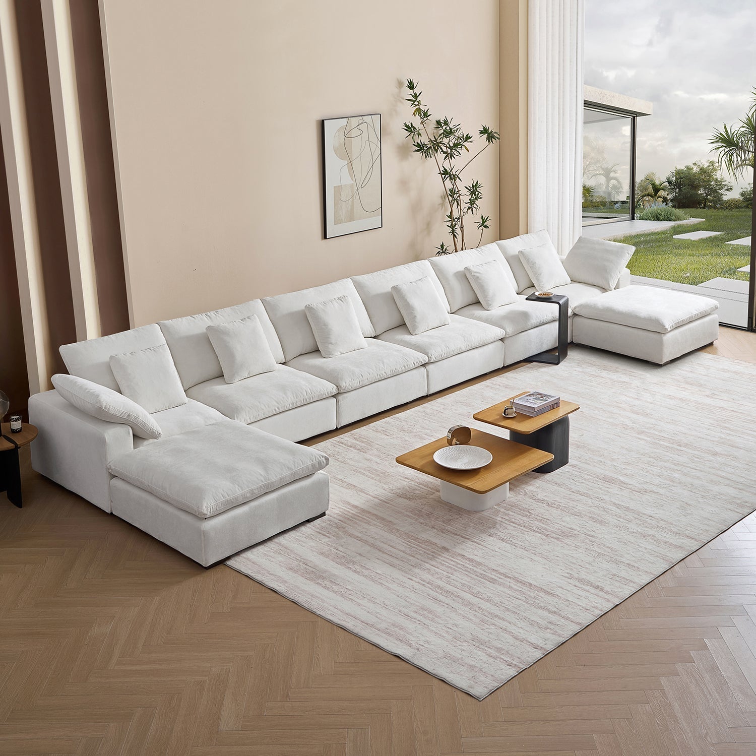 sectional - Hyperfoam Tivoli Cloud U Sectional - MC - Mario Capasa