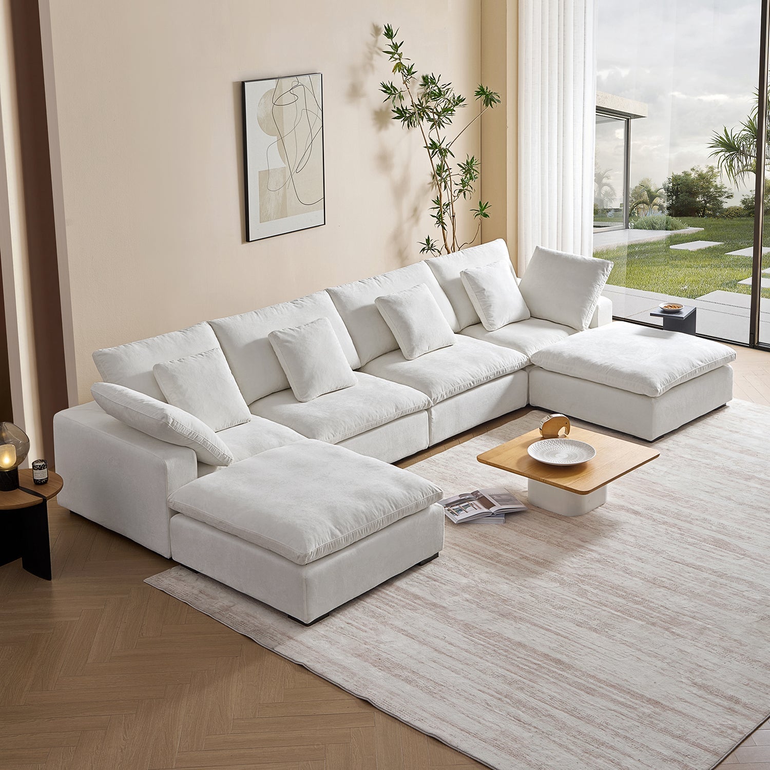 sectional - Hyperfoam Tivoli Cloud U Sectional - MC - Mario Capasa