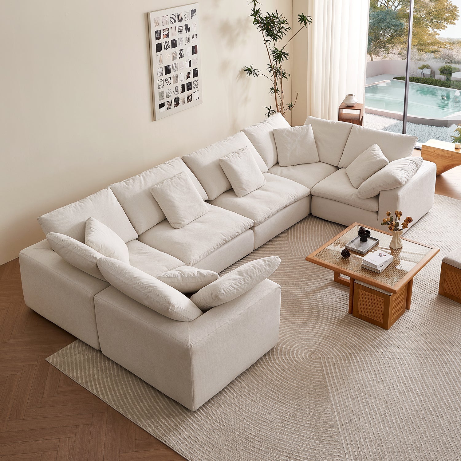 sectional - Tivoli Cloud U Closed Sectional - MC - Mario Capasa