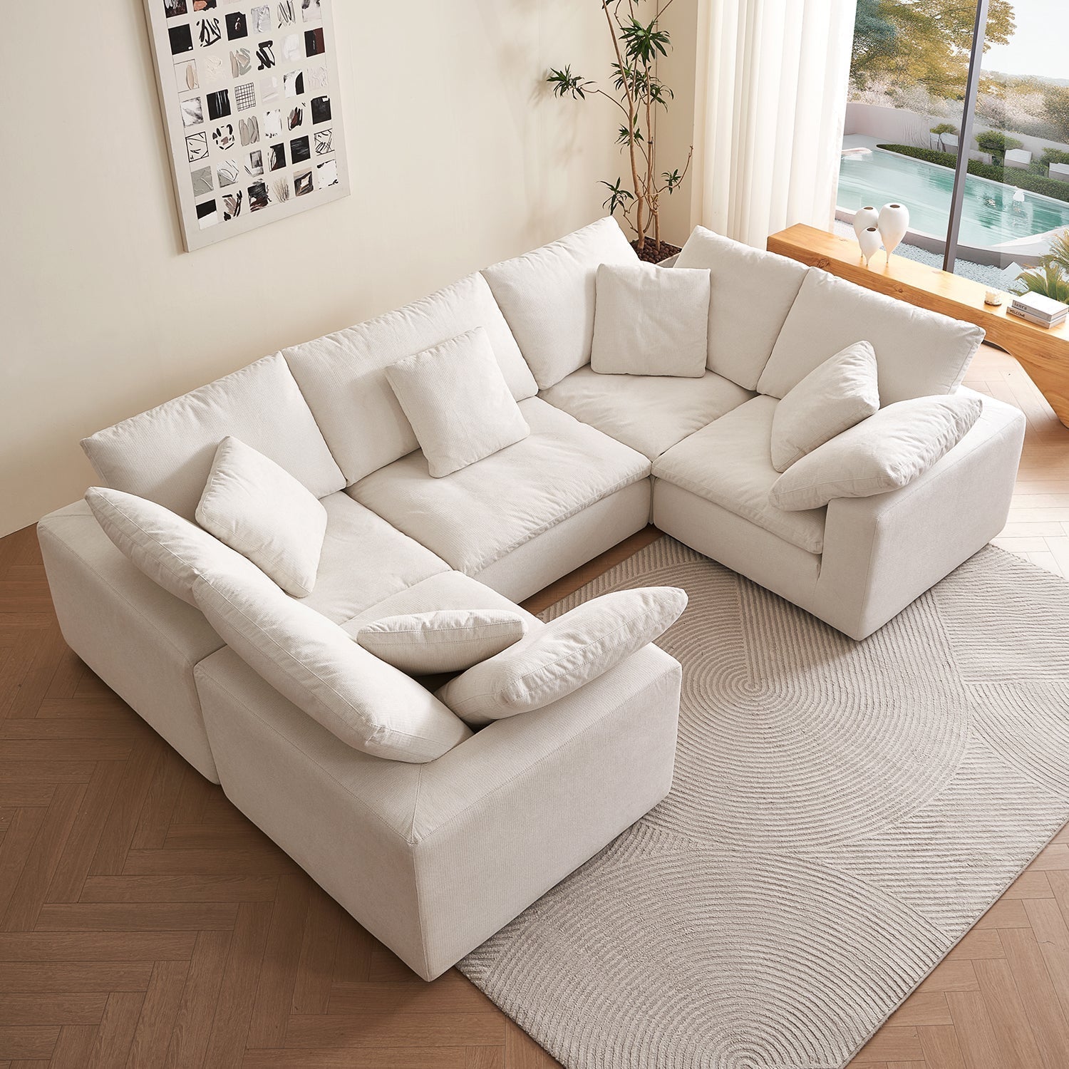 sectional - Tivoli Cloud U Closed Sectional - MC - Mario Capasa