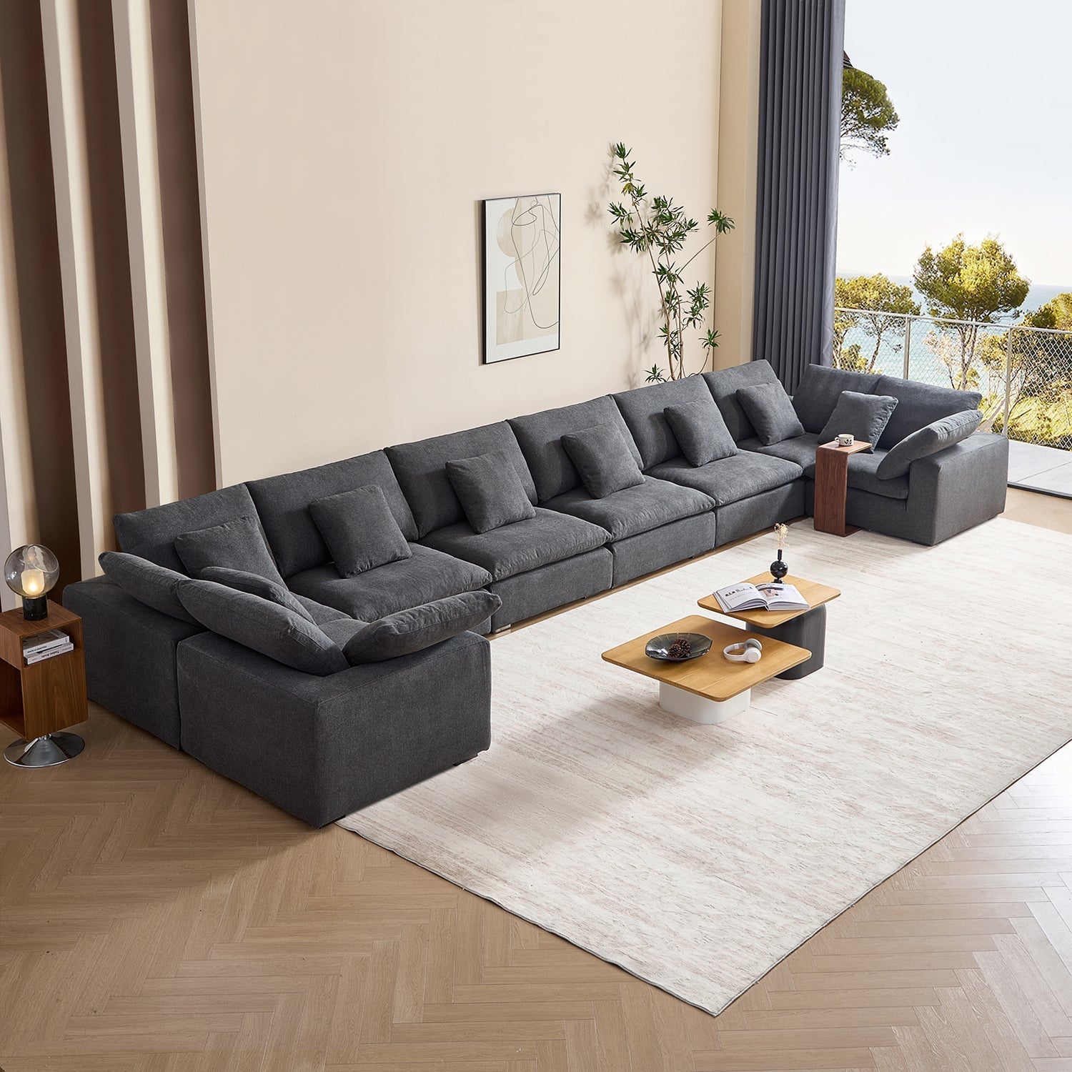 sectional - Tivoli Cloud U Closed Sectional - MC - Mario Capasa