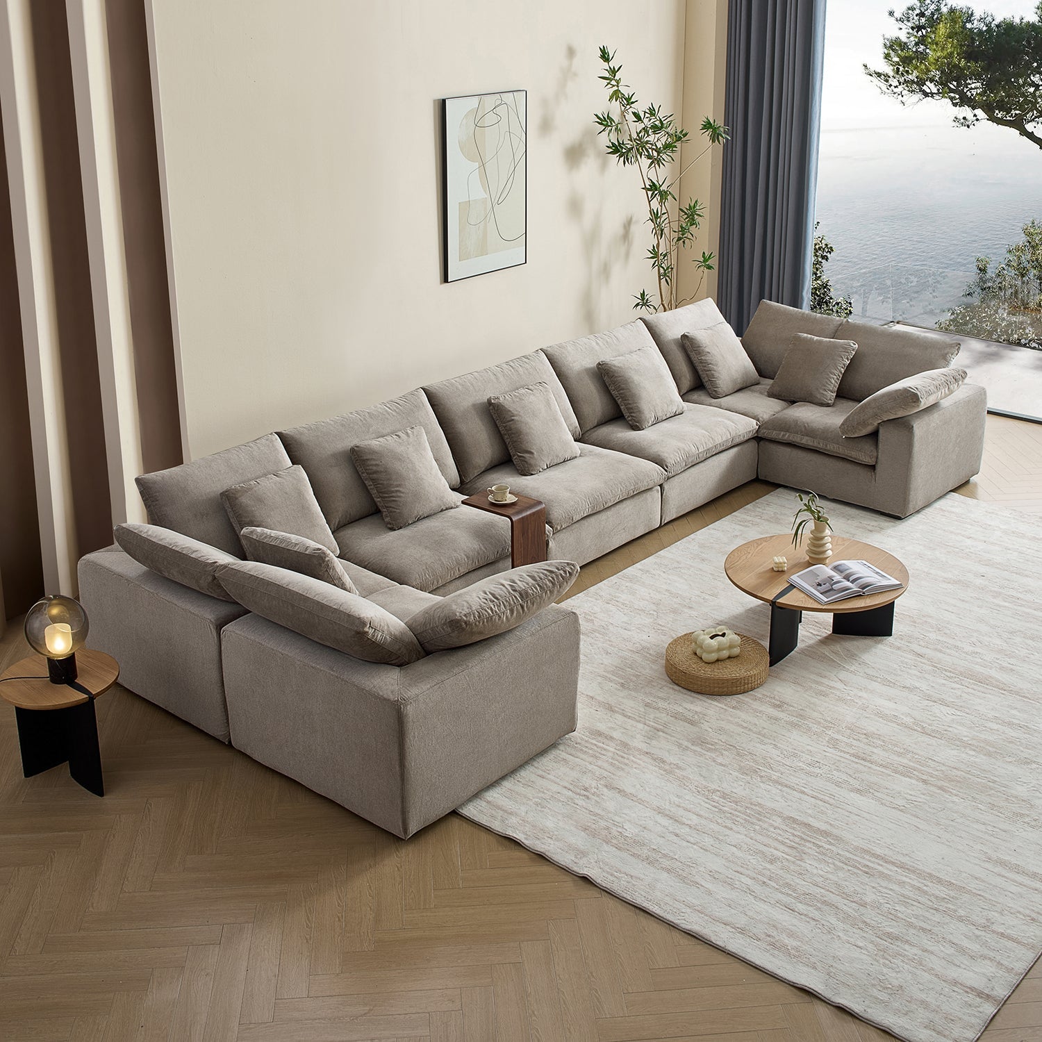 sectional - Tivoli Cloud U Closed Sectional - MC - Mario Capasa