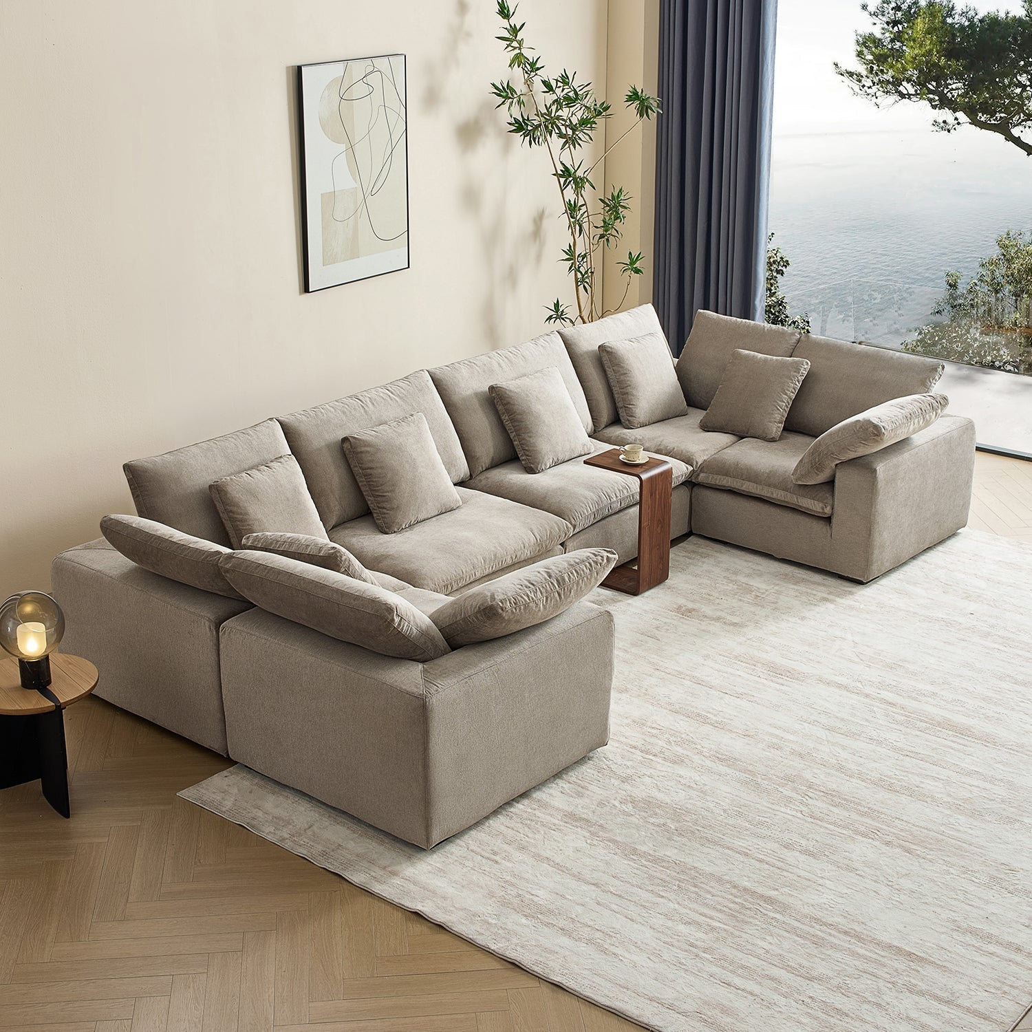 sectional - Tivoli Cloud U Closed Sectional - MC - Mario Capasa