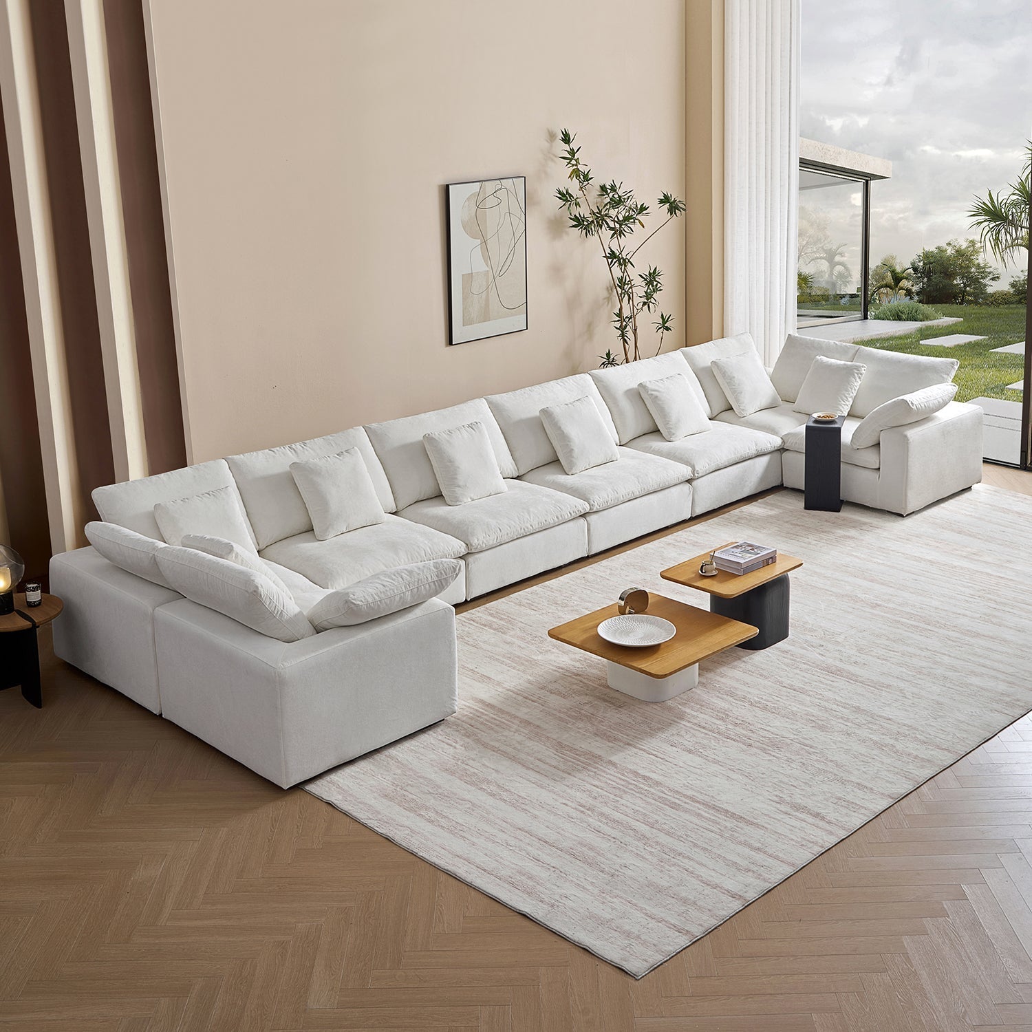 sectional - Hyperfoam Tivoli Cloud U Closed Sectional - MC - Mario Capasa