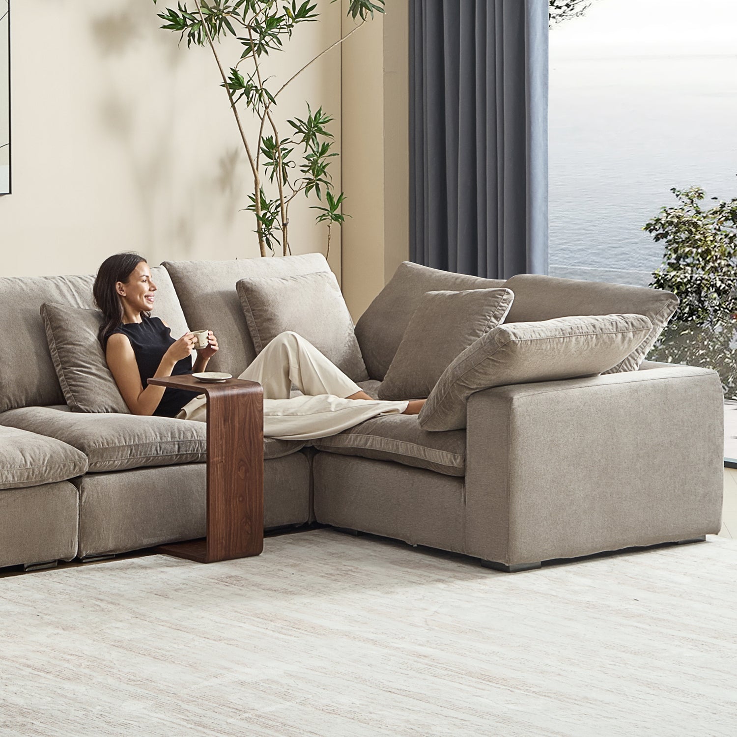 sectional - Tivoli Cloud U Closed Sectional - MC - Mario Capasa