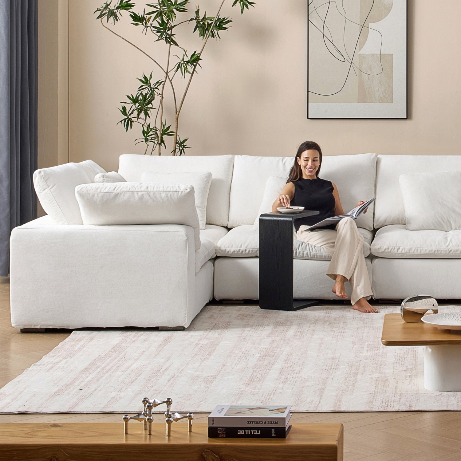 sectional - Hyperfoam Tivoli Cloud U Closed Sectional - MC - Mario Capasa