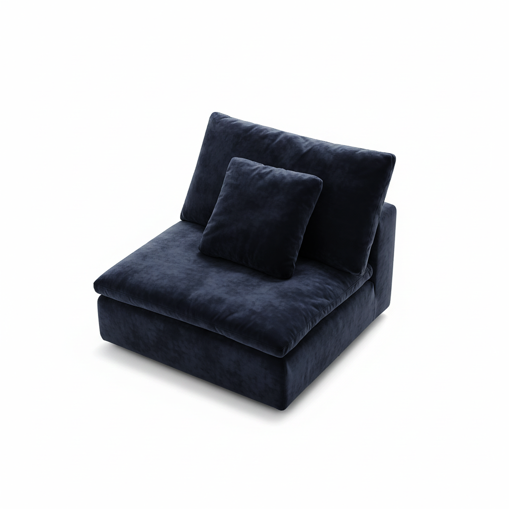 Modular - Tivoli Cloud Couch Armless Modular Seat - MC - Mario Capasa
