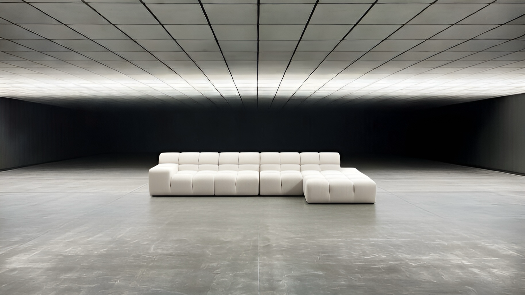 Inside the 1970's Study on Padded Sofas