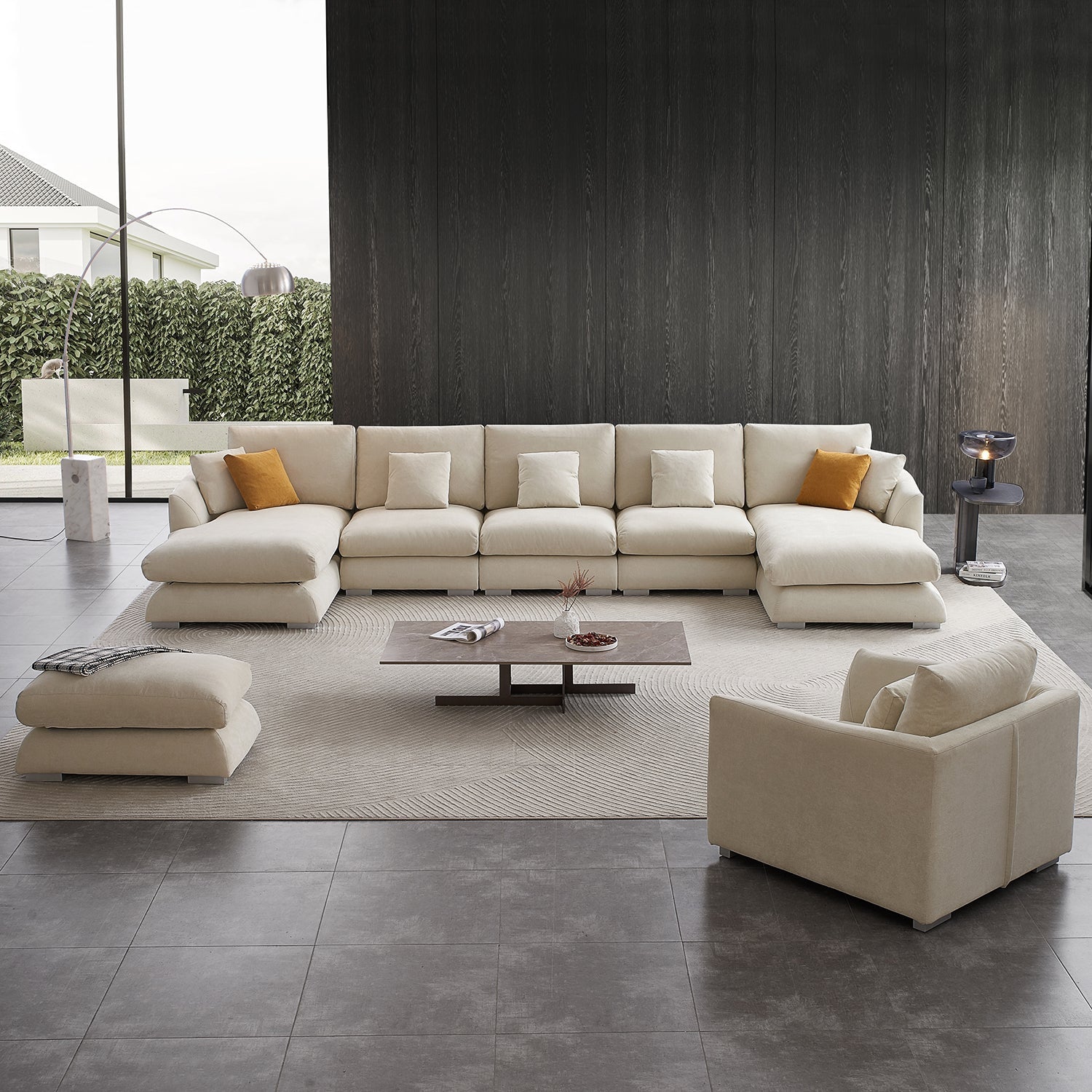 sectional - Feathers U Sectional Room Set - MC - Mario Capasa
