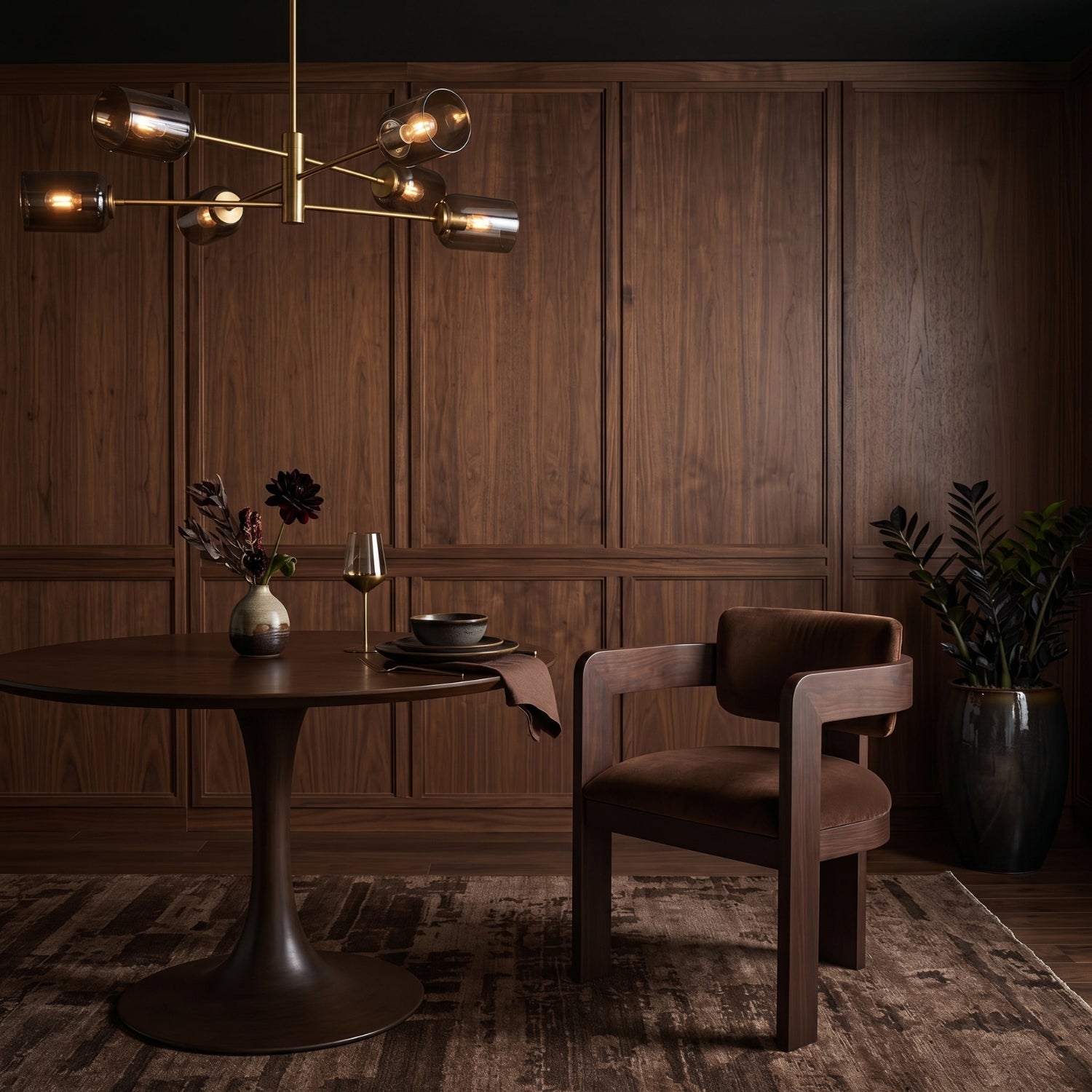 Sacha Walnut Dining Chair