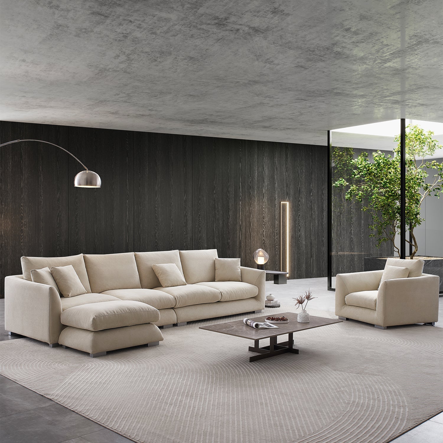 Sofa - Feathers Sofa Room Set - MC - Mario Capasa