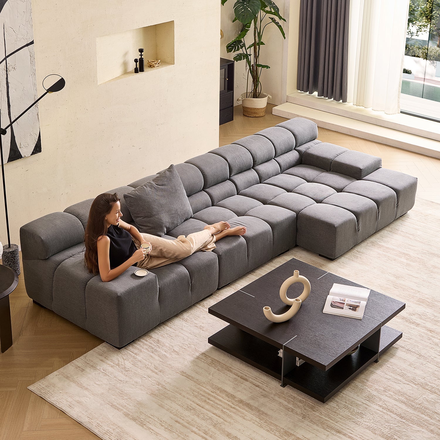 sectional - Amora Sectional Low Arm - MC - Mario Capasa