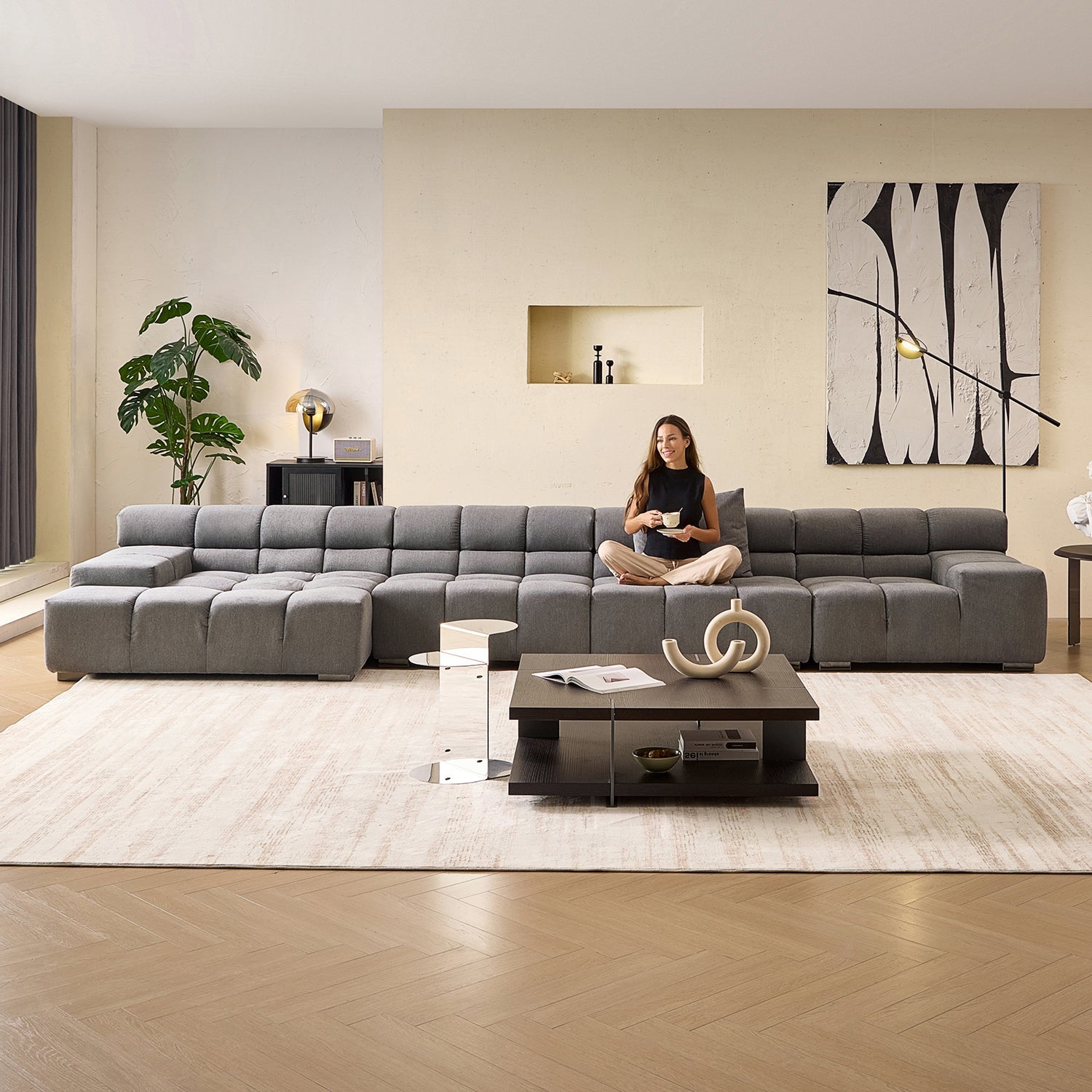 sectional - Amora Sectional Low Arm - MC - Mario Capasa