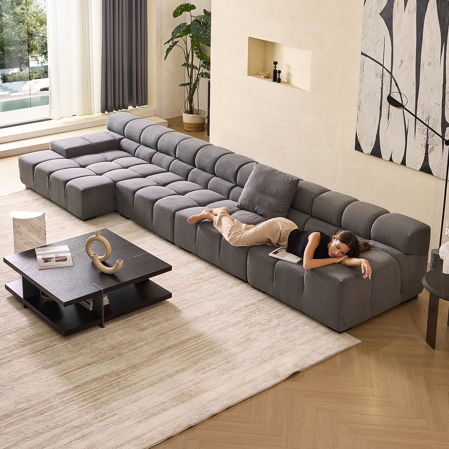 sectional - Amora Sectional Low Arm - MC - Mario Capasa