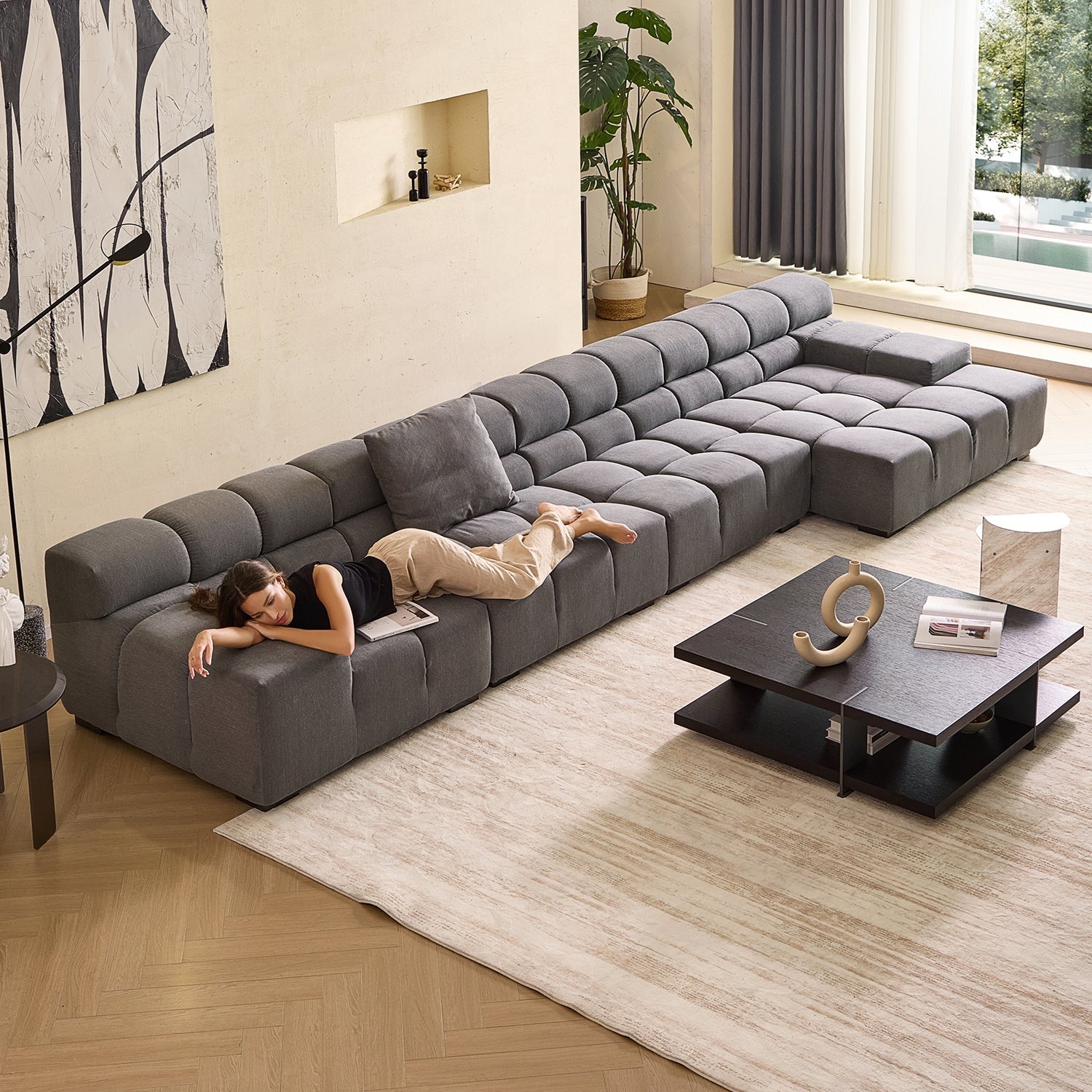 sectional - Amora Sectional Low Arm - MC - Mario Capasa