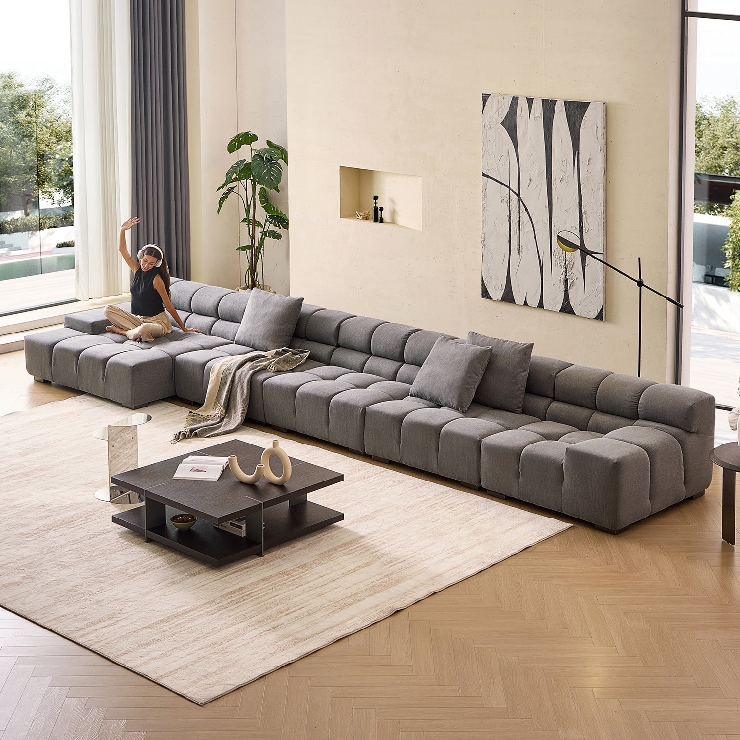 sectional - Amora Sectional Low Arm - MC - Mario Capasa