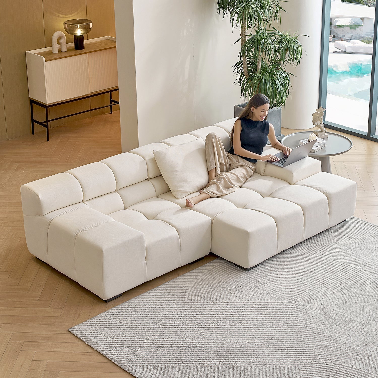 sectional - Amora Sectional Low Arm - MC - Mario Capasa